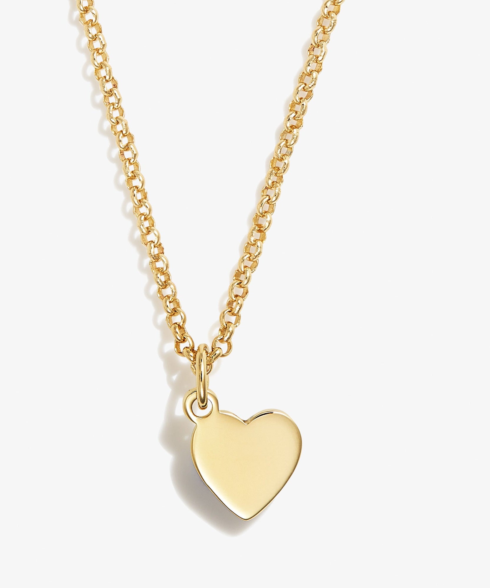 Small Heart Charm Necklace, 19''
