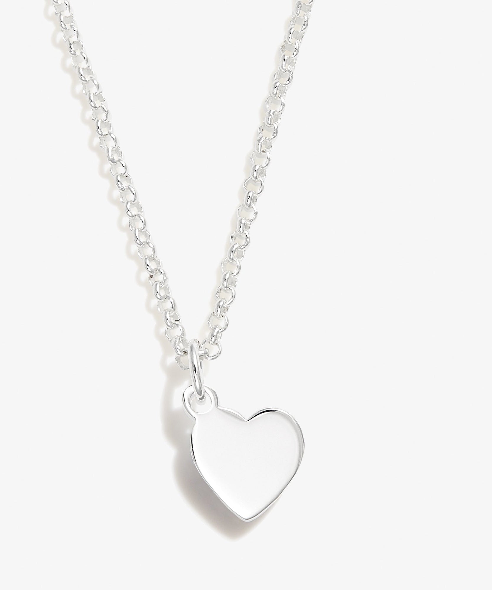 Small Heart Charm Necklace, 19''