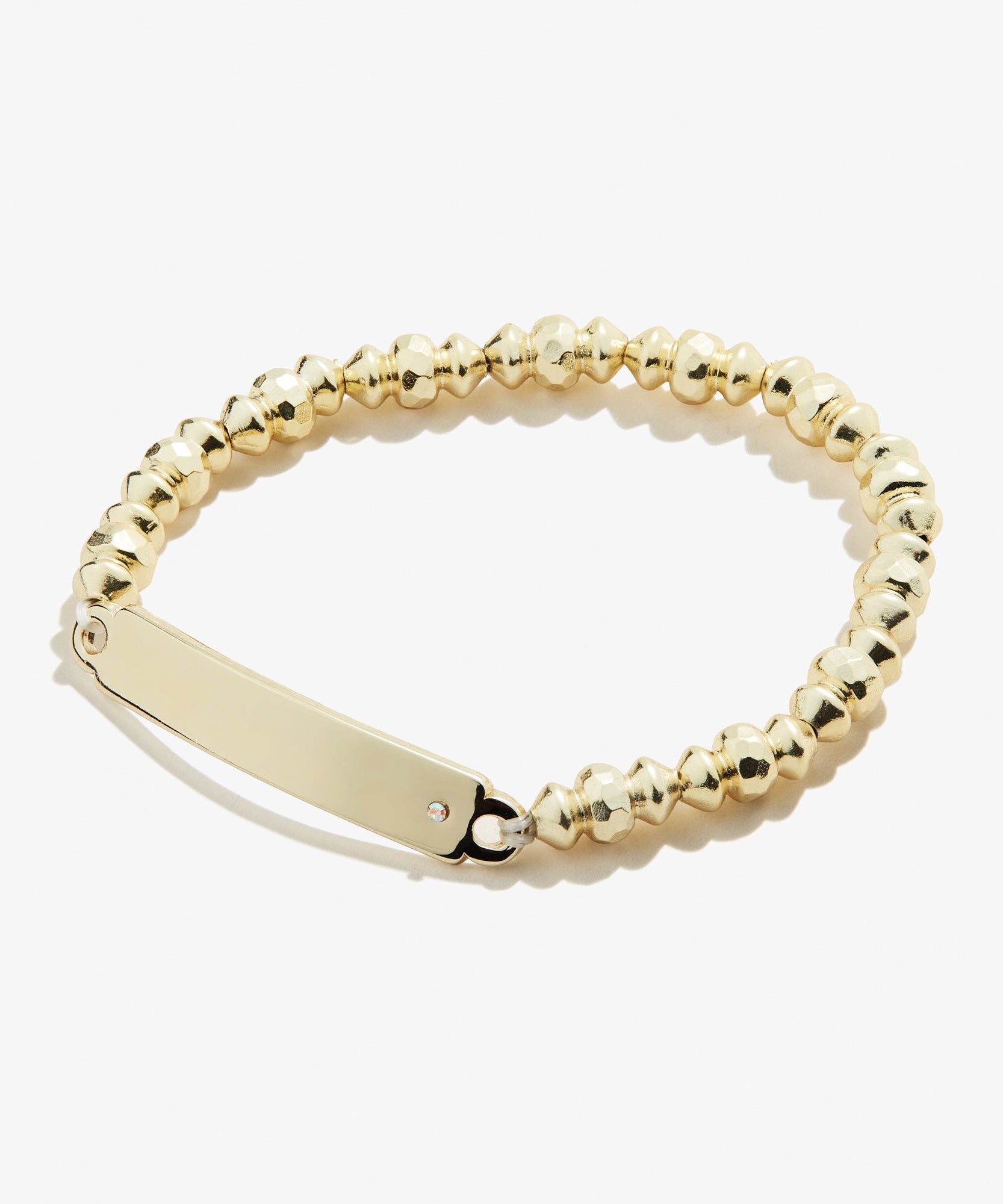 Inline Bar Stretch Bracelet with Crystal Accent