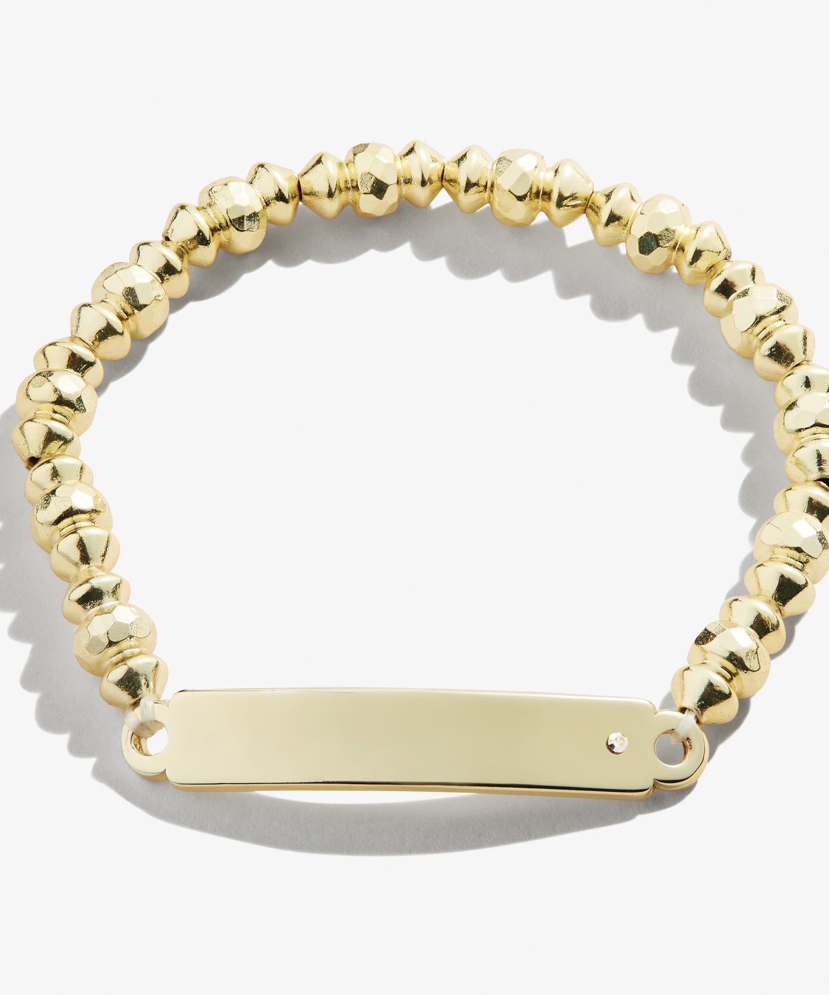 Inline Bar Stretch Bracelet with Crystal Accent