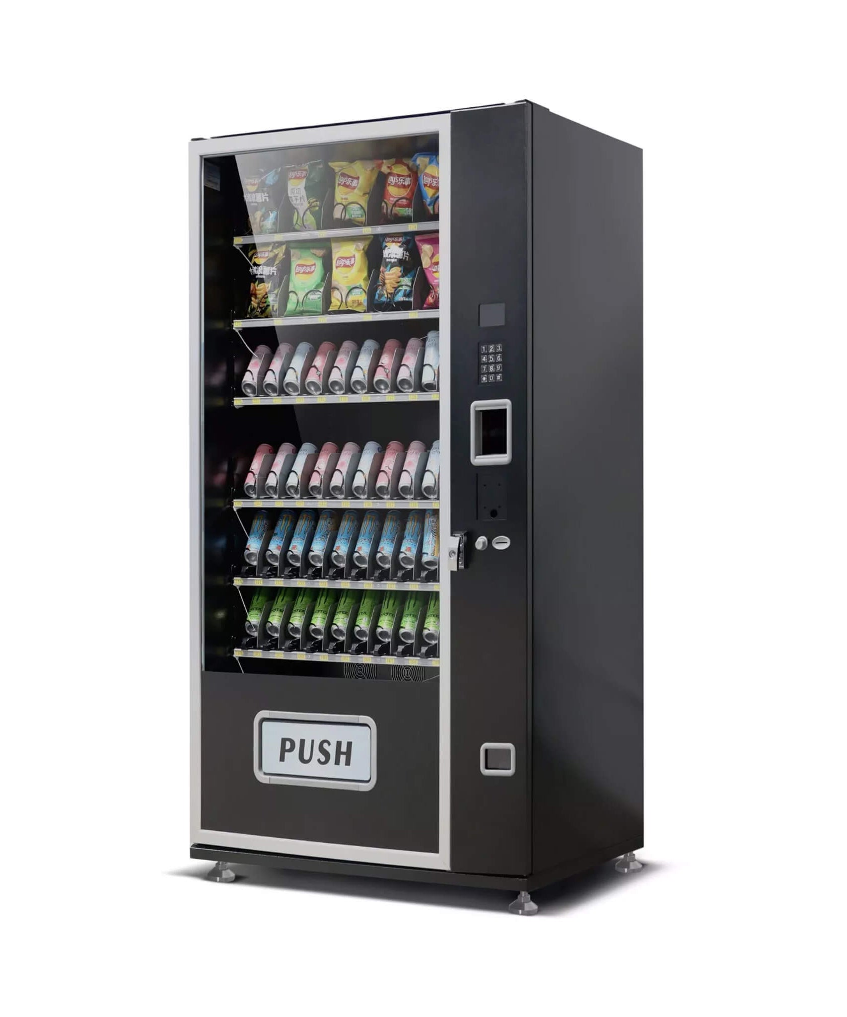 Epx Extra Large 6FT Snacks And Drinks Combo Vending Machine With Dual Zone Refrigeration And Bill Acceptor [EP-G660] (SAK12960)
