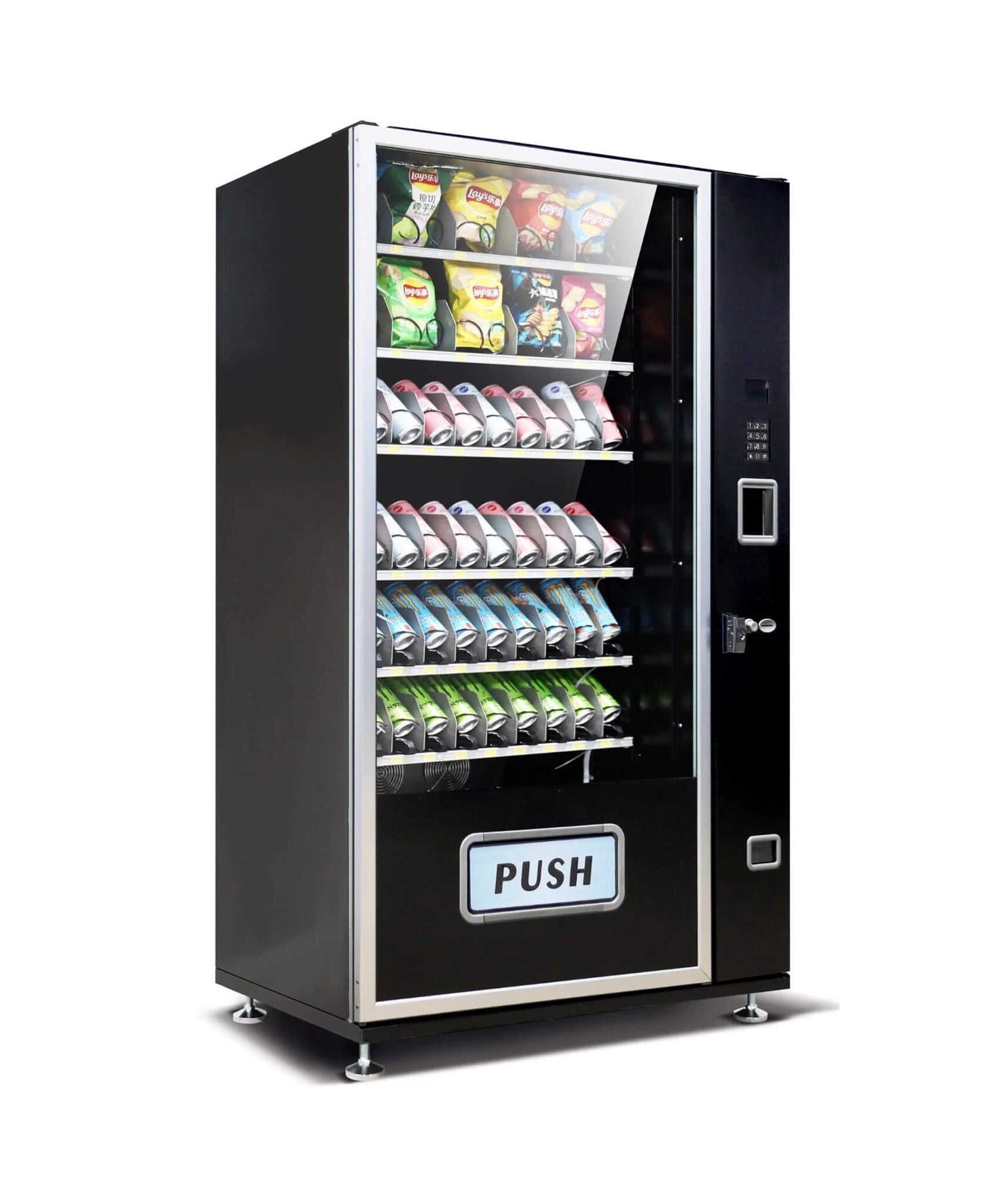 Epx Extra Large 6FT Snacks And Drinks Combo Vending Machine With Dual Zone Refrigeration And Bill Acceptor [EP-G660] (SAK12960)