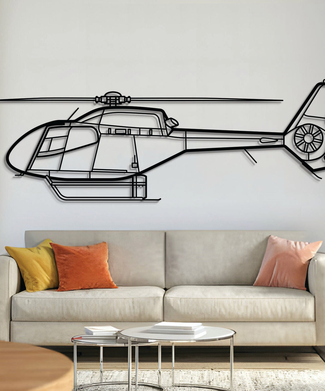 EC120 Metallflugzeug Wandkunst - NCP0064