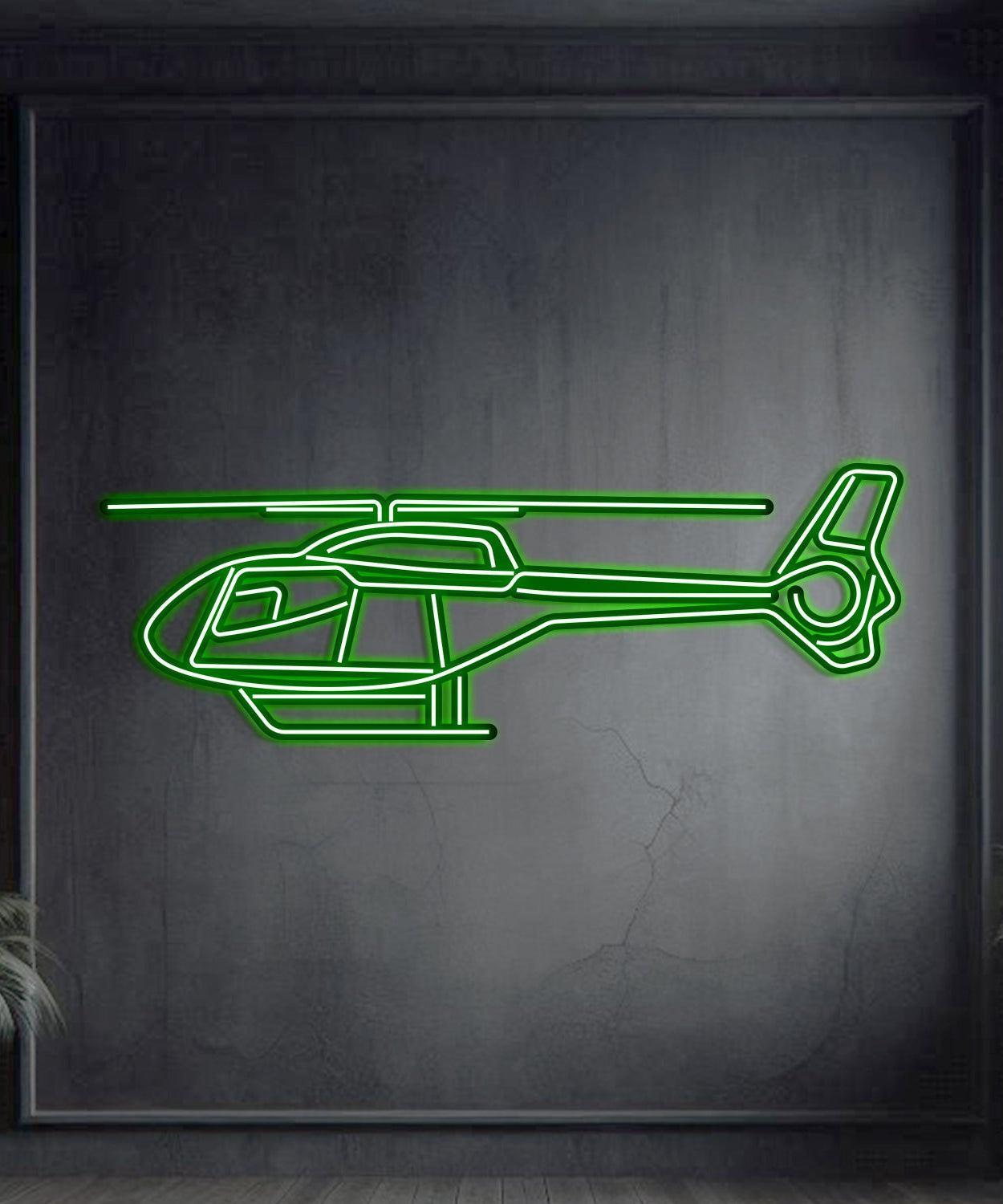 EC120 Metall Neon Flugzeug Wandkunst - NCN0029