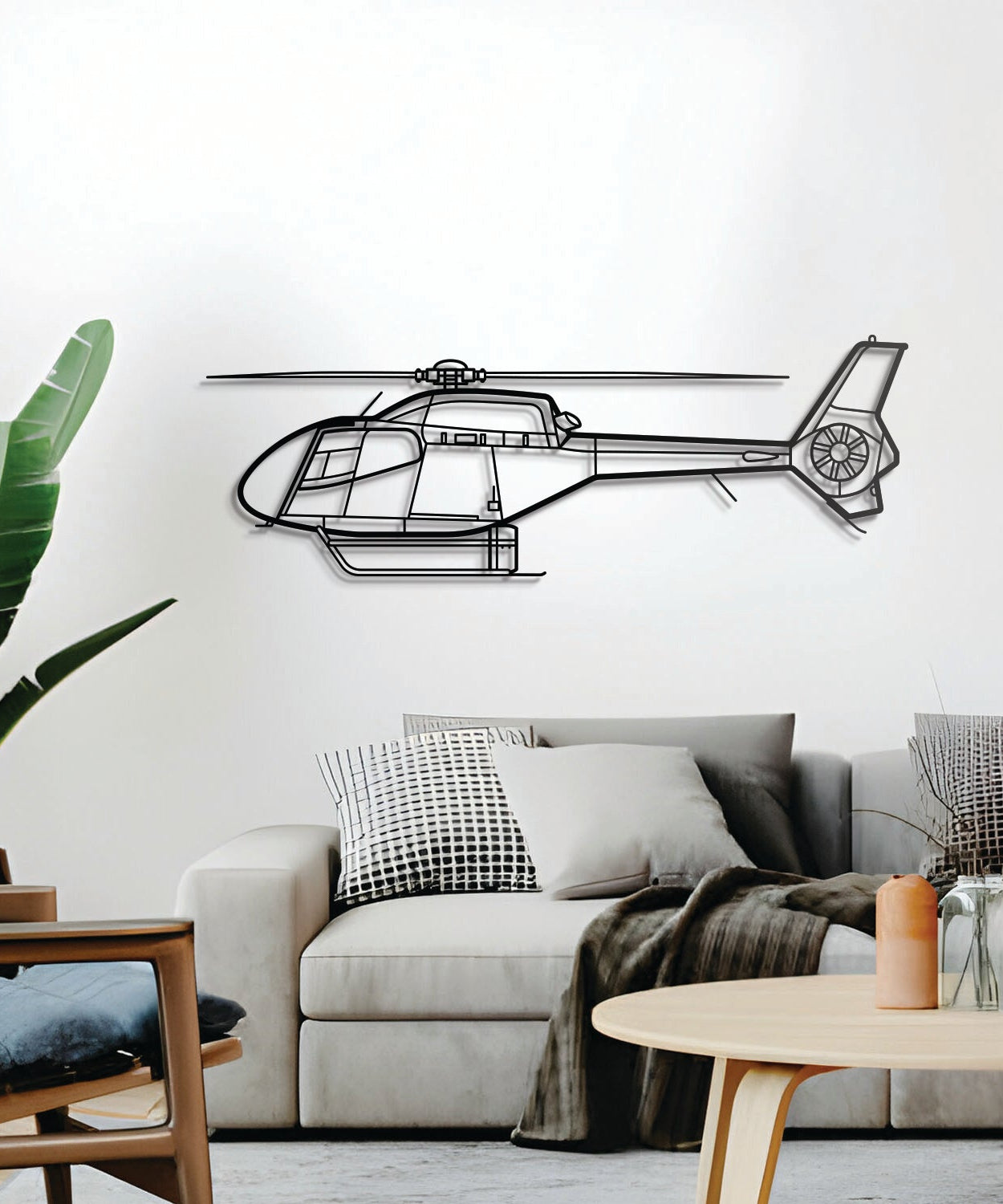 EC120 Metallflugzeug Wandkunst - NCP0064