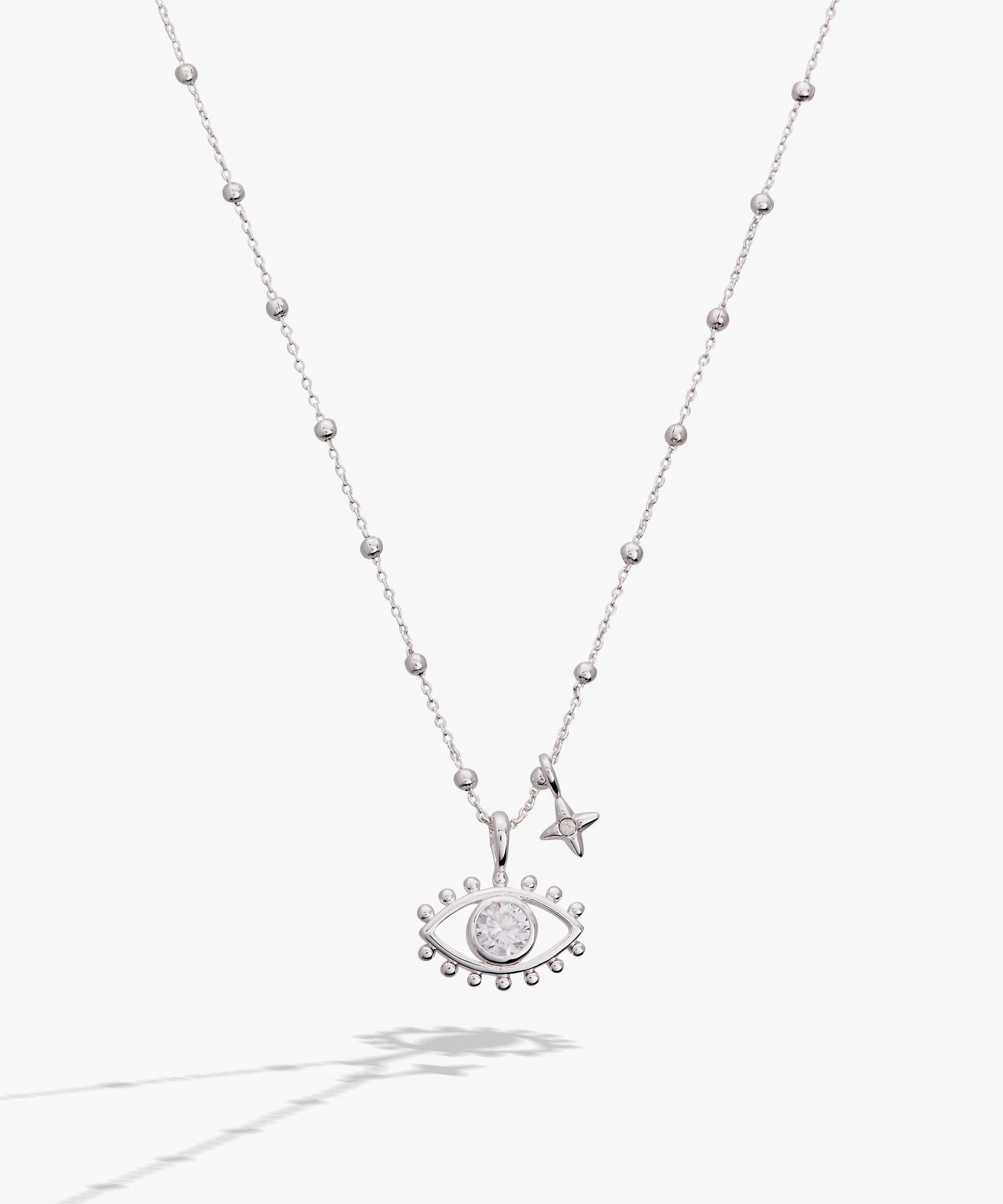 Evil Eye Duo Charm Necklace
