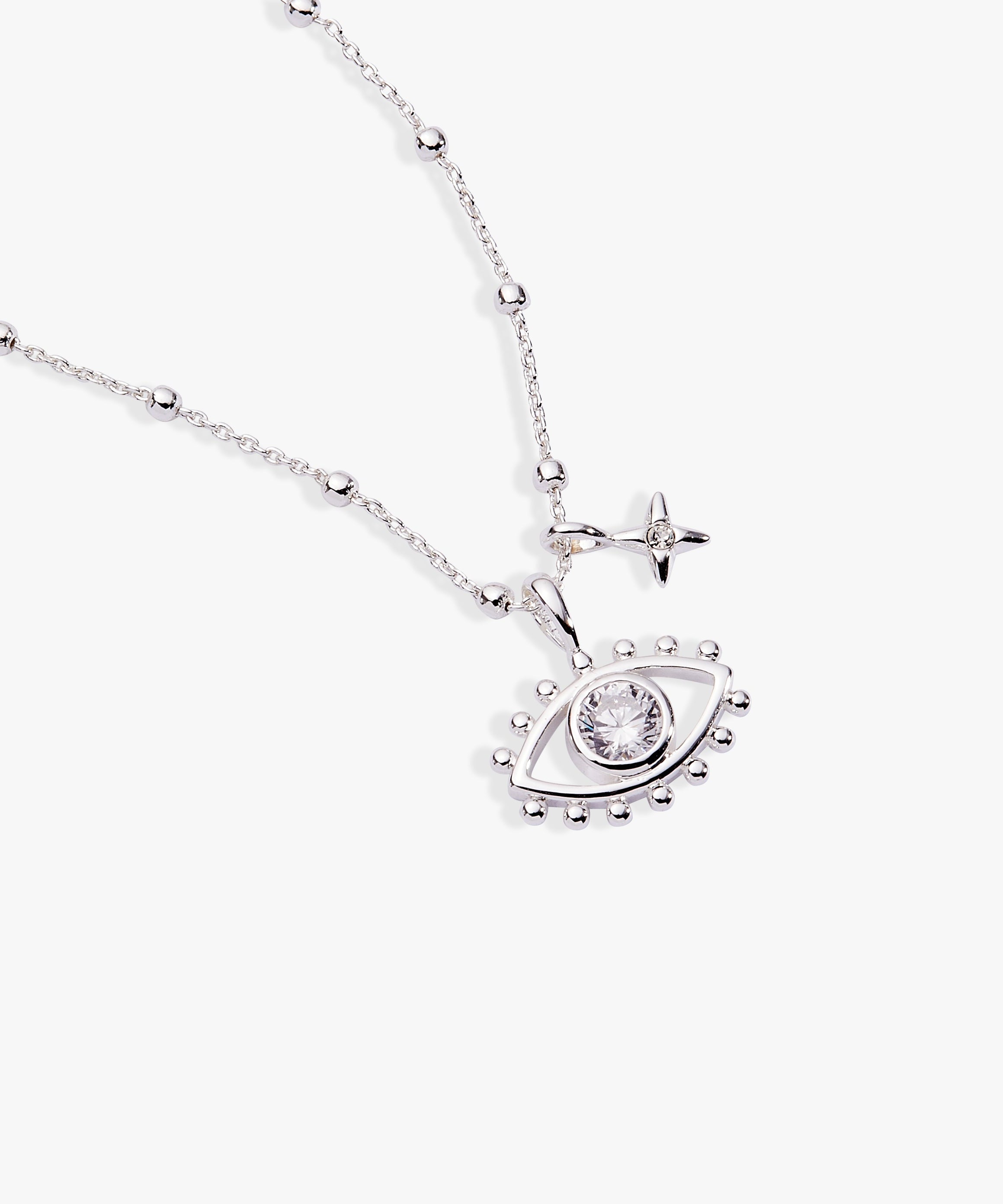Evil Eye Duo Charm Necklace
