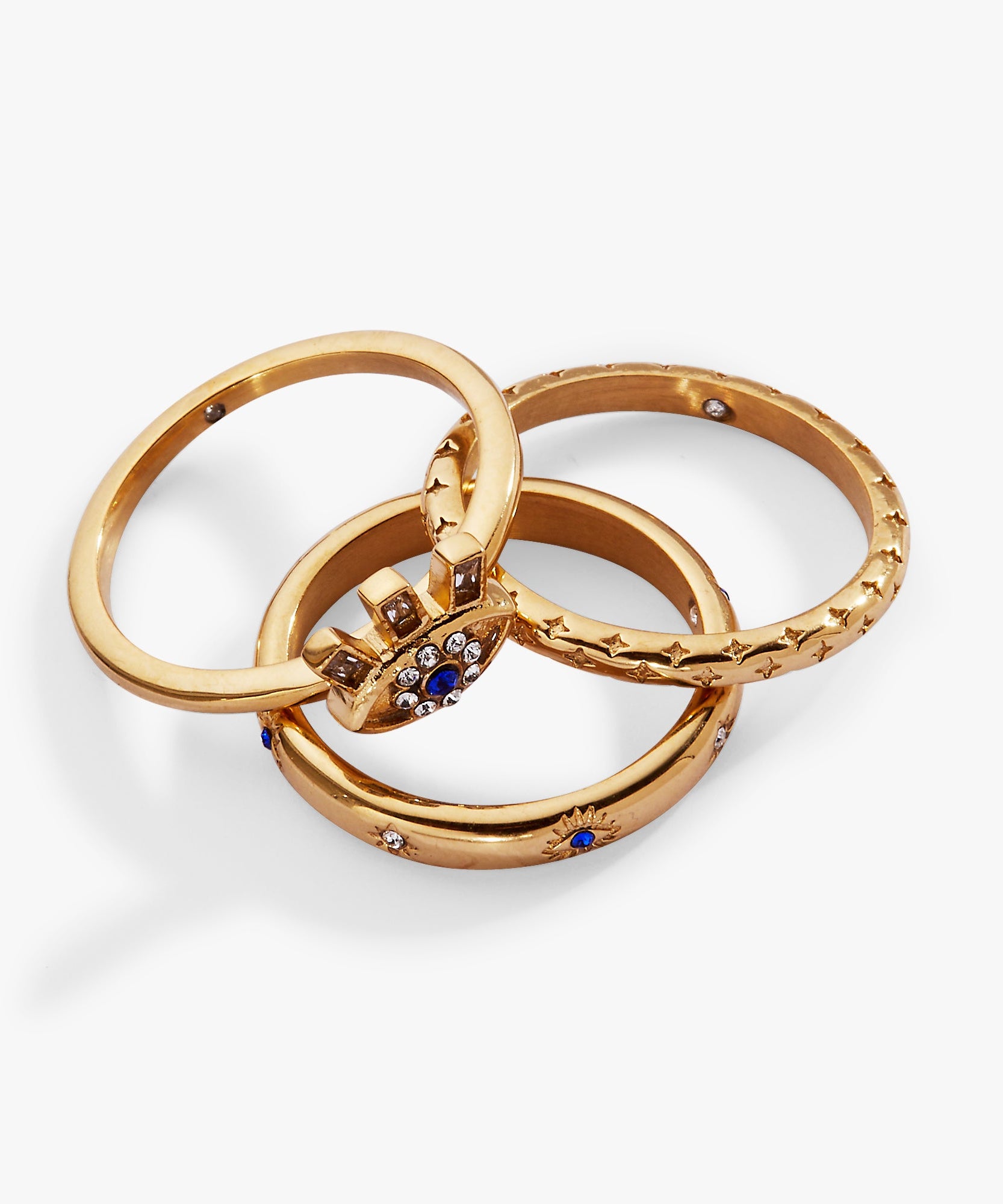 Evil Eye Stacking Ring Set of 3