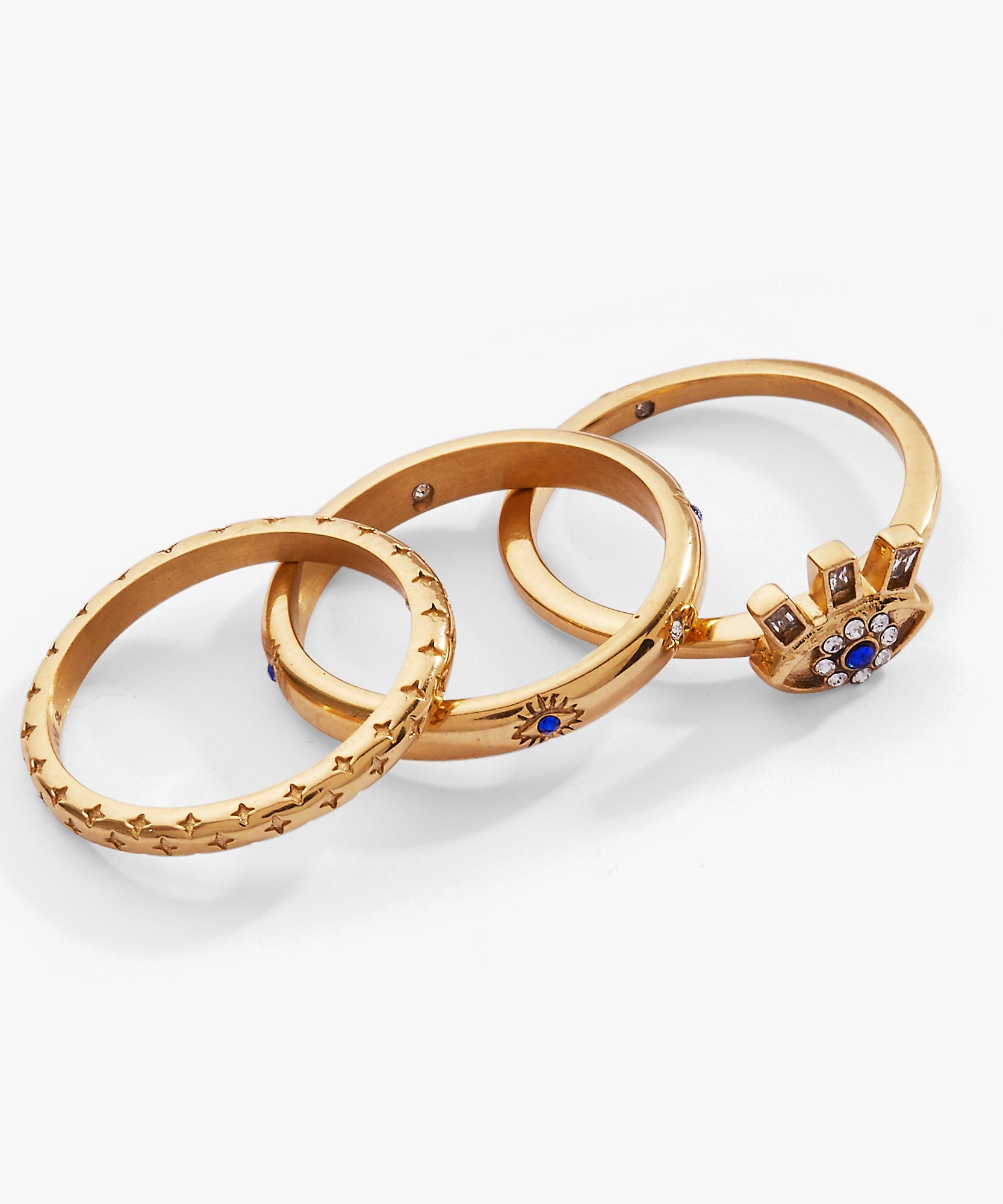 Evil Eye Stacking Ring Set of 3
