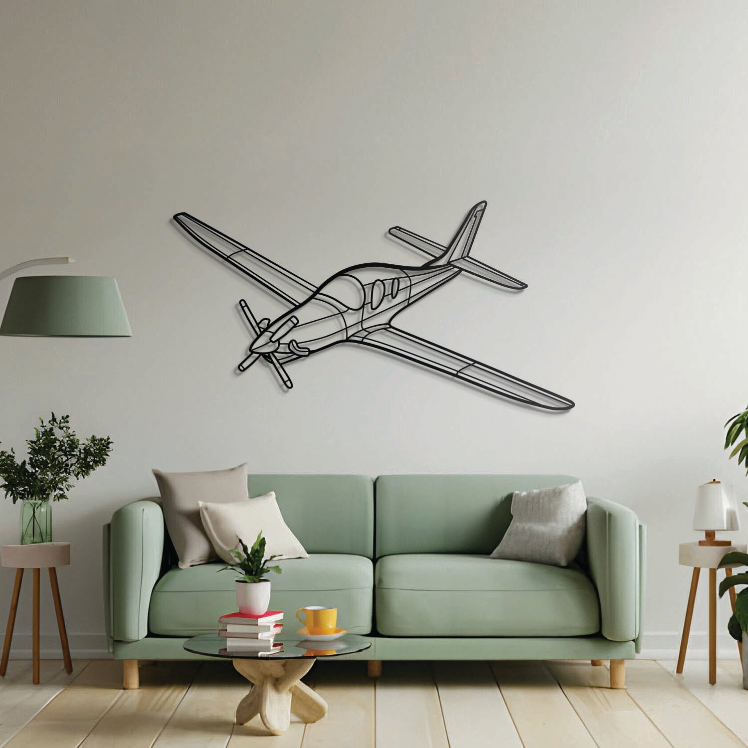 Evolution Angle Metal Aircraft Wall Art - NCP0420