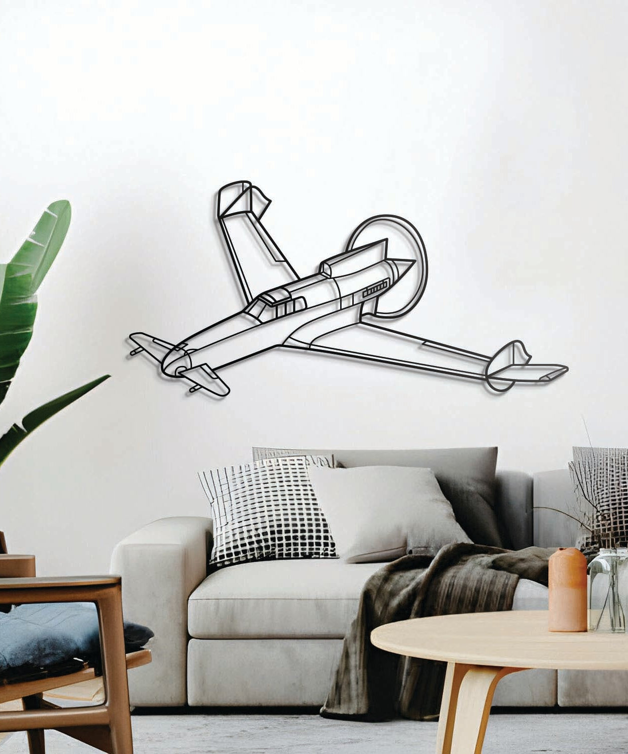XP-55 Ascender Angle Metallflugzeug Wandkunst - NCP0501