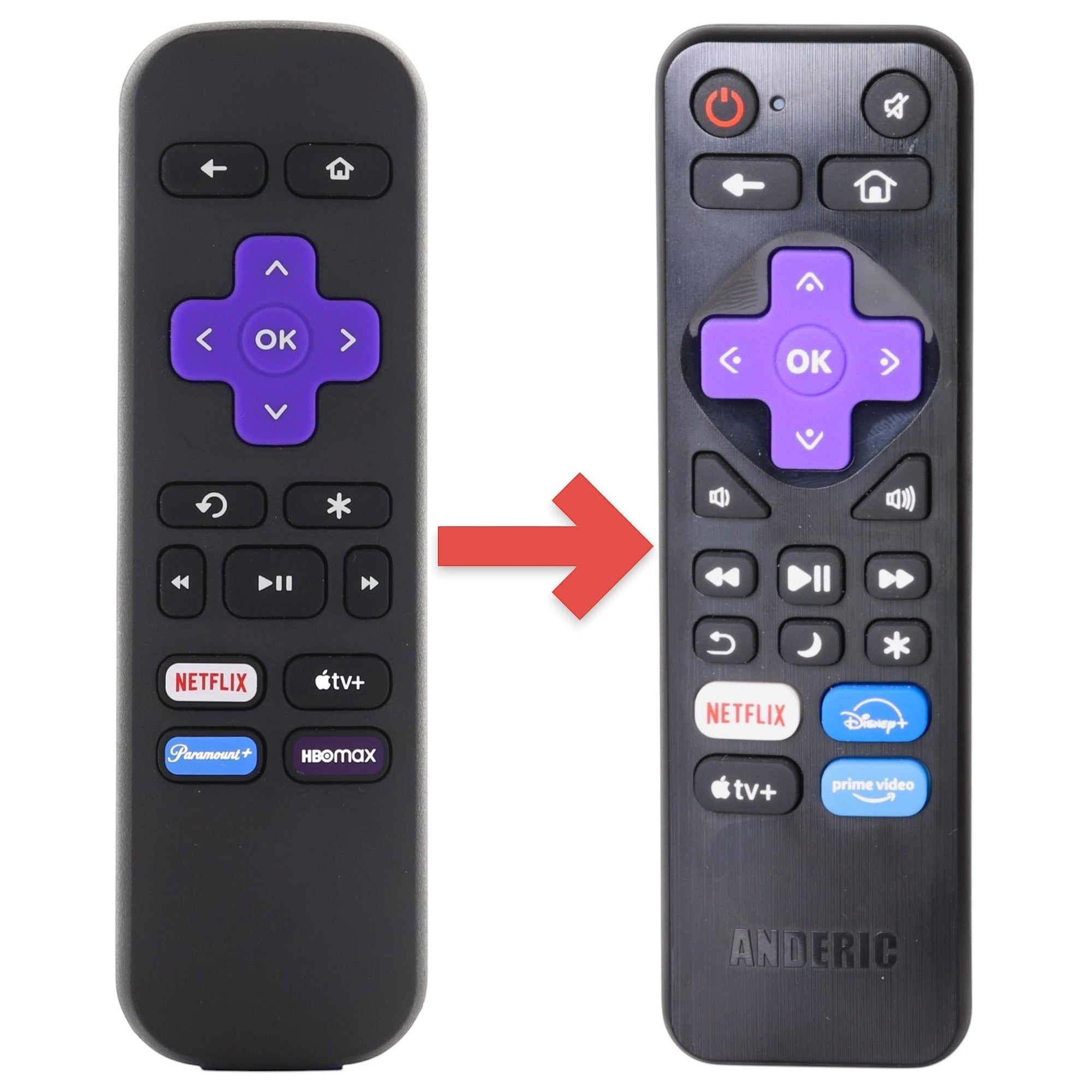 Substitute for Roku RC-ALIR EXPRESS Streaming Remote Control 3026000025 [RRST01]