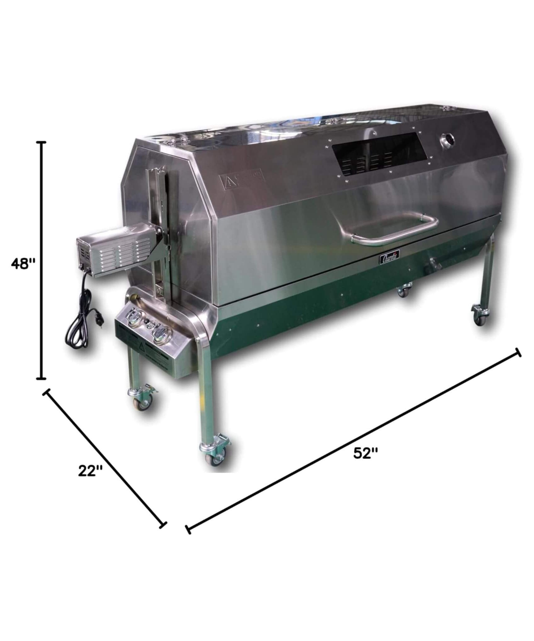 Extra-Large Stainless Steel Propane And Charcoal BBQ Rotisserie (SAK14873)