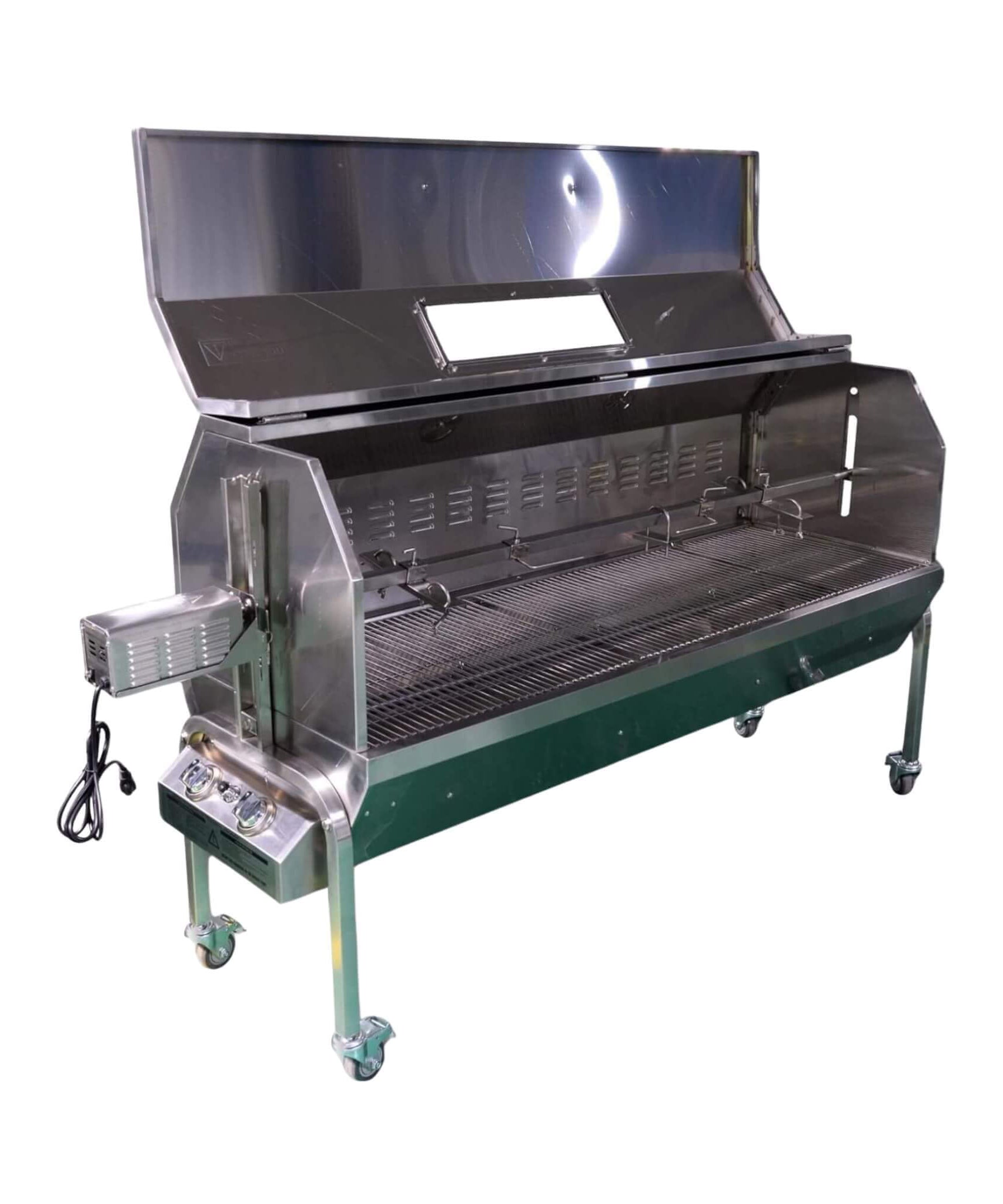Extra-Large Stainless Steel Propane And Charcoal BBQ Rotisserie (SAK14873)