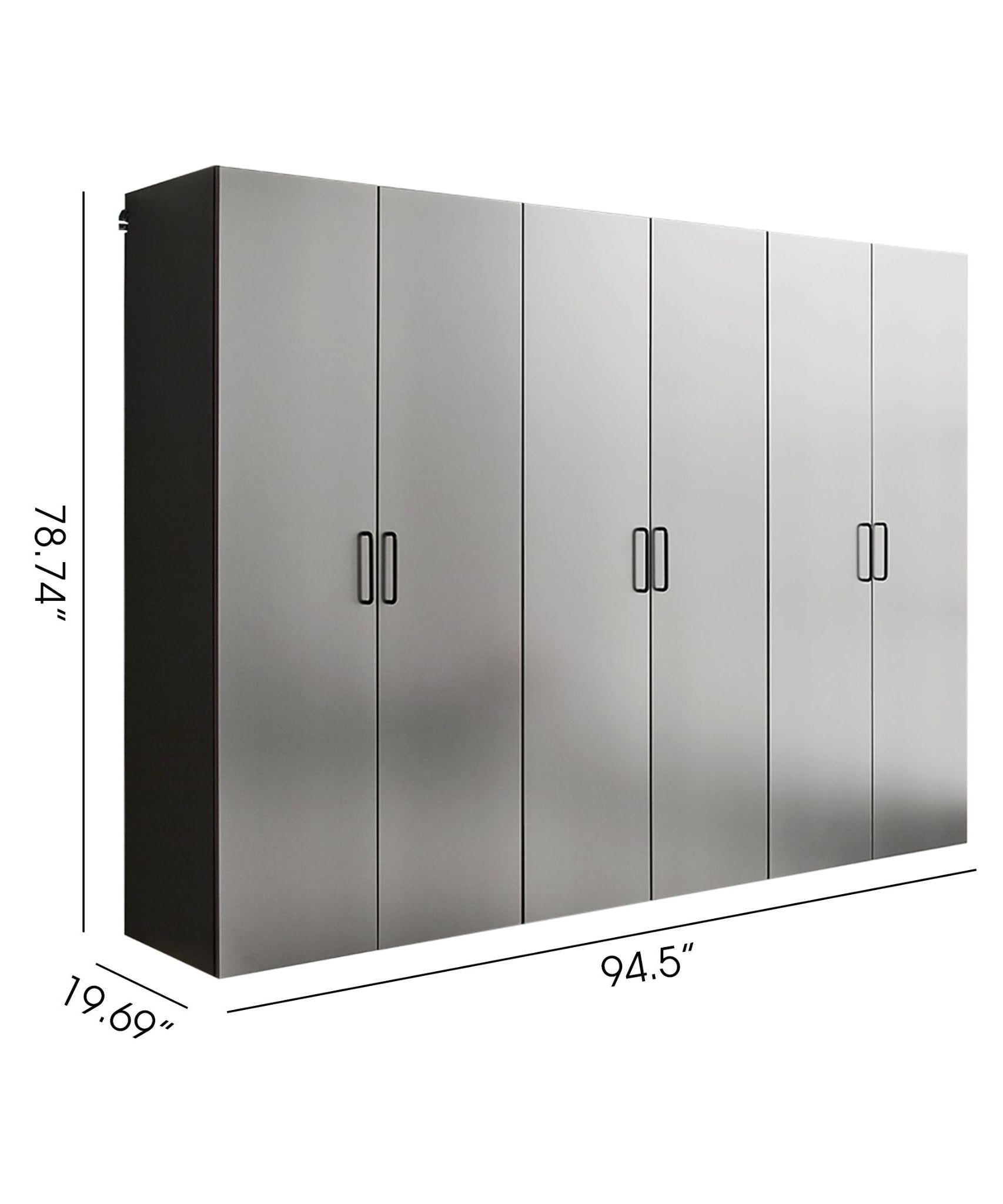 Extra Large Heavy-Duty 96-Inch Garage Cabinet Storage Set With Soft-Close Doors And Adjustable Shelves (SAK74369)