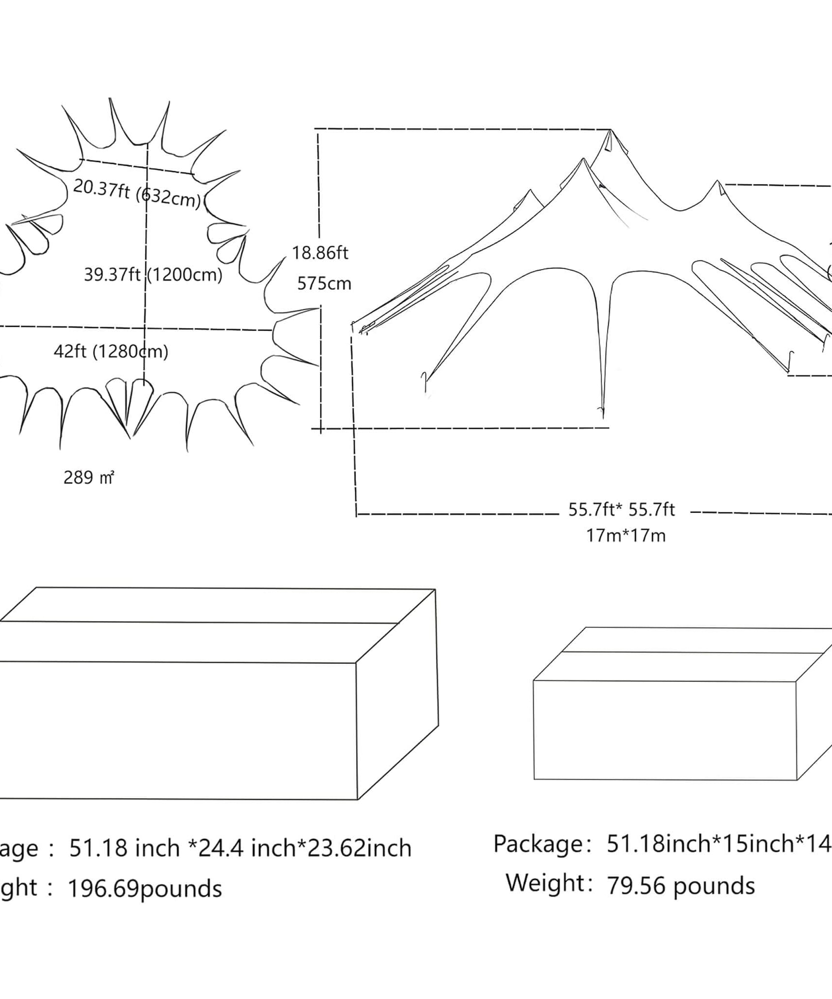 Extra-Large Portable Waterproof Multifunctional Outdoor Rain Tarp Canopy (SAK79811)