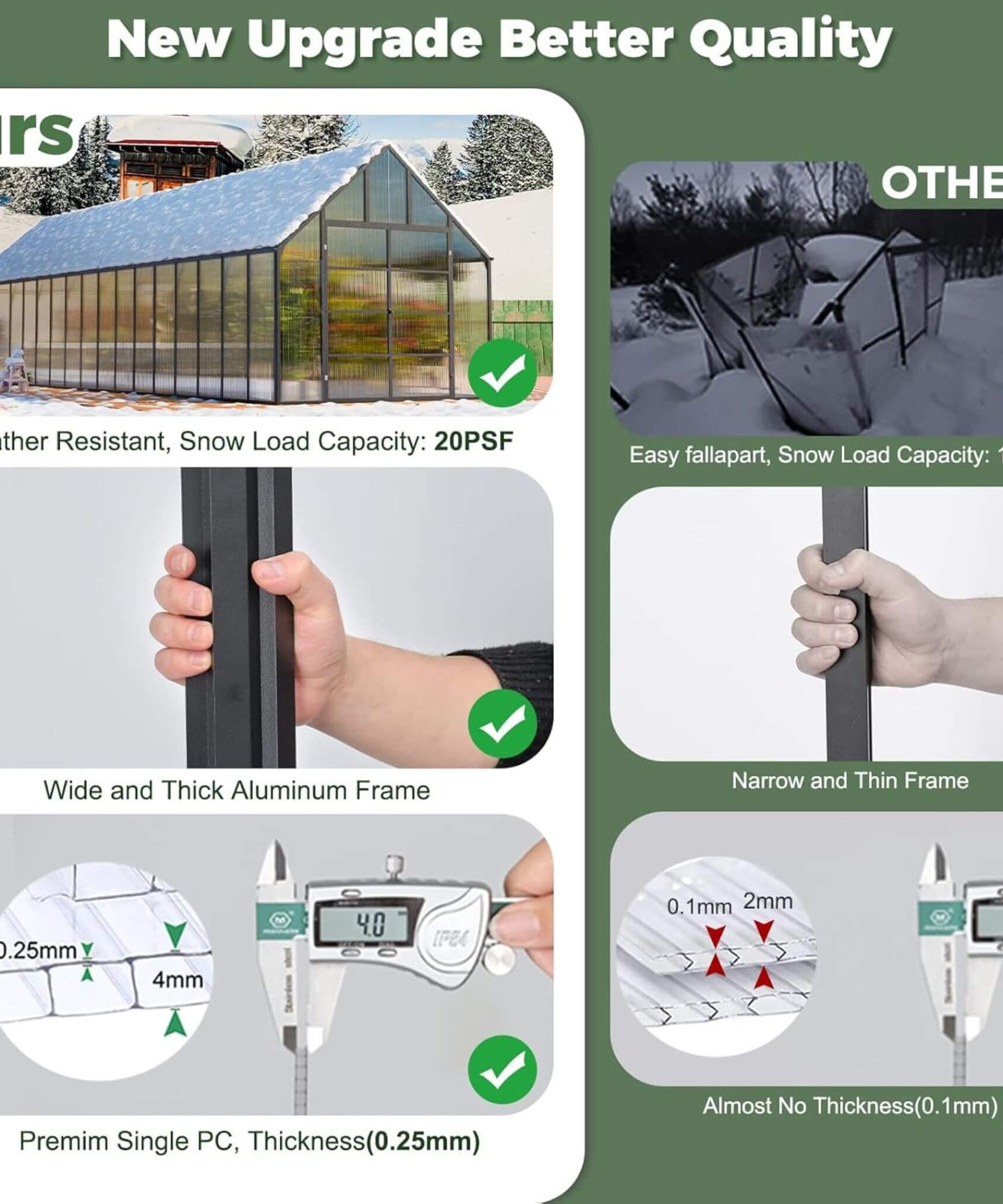 [10X36FT] Extra-Large Heavy-Duty Outdoor Walk-In Greenhouse With Adjustable Roof Vents, 4MM (SAK26174)