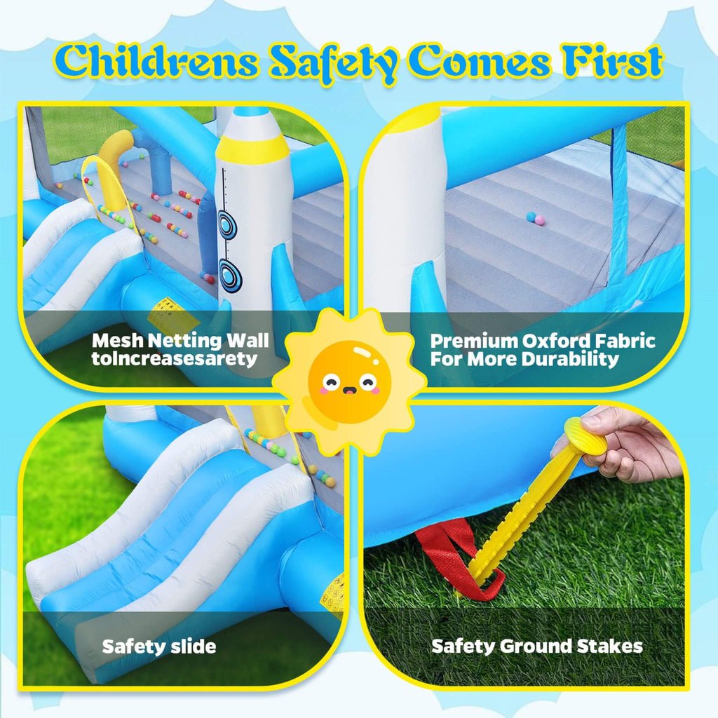 Extra-Large Multifunctional Jump'N Slide Inflatable Bouncer With Blower (SAK81243)