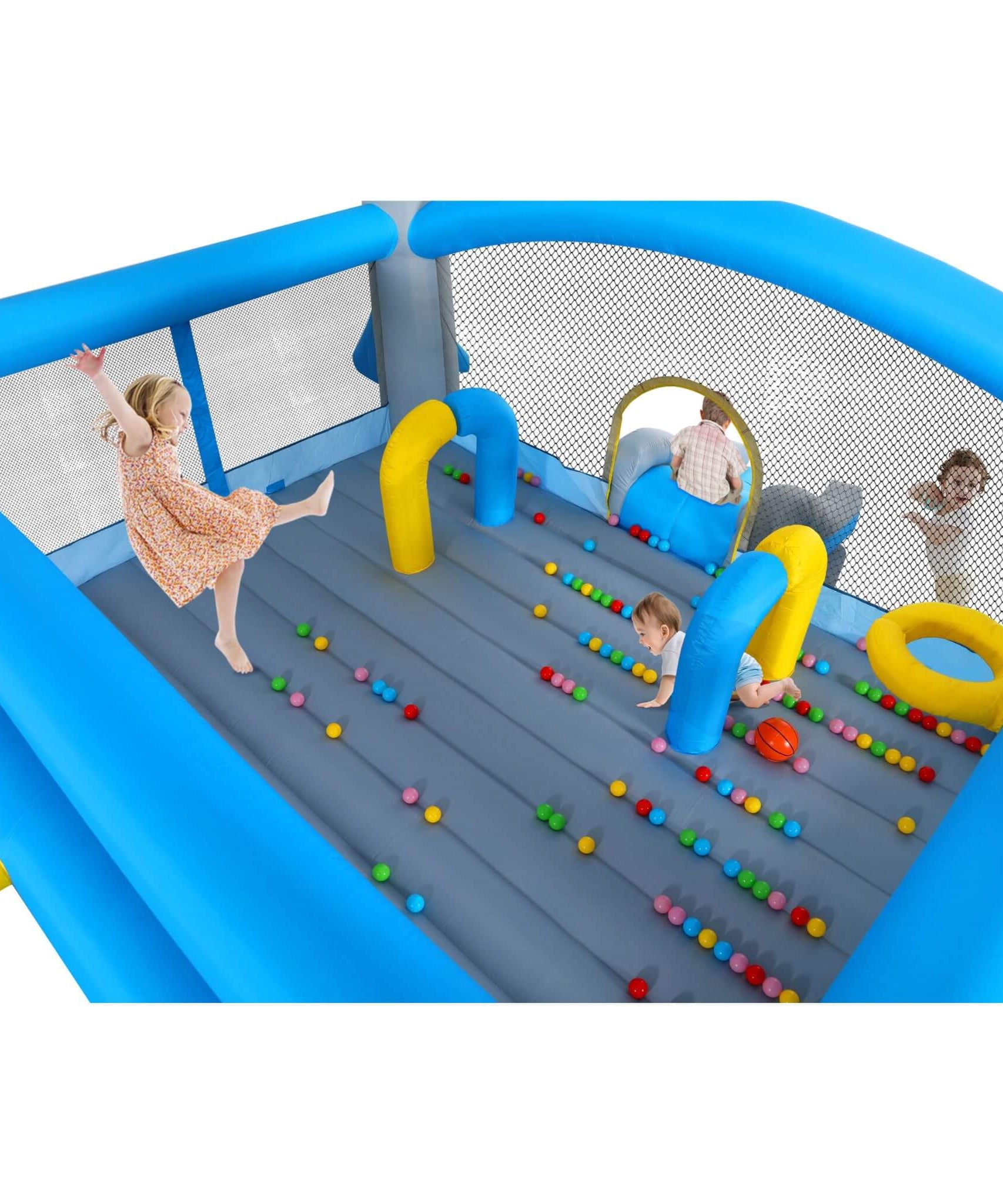 Extra-Large Multifunctional Jump'N Slide Inflatable Bouncer With Blower (SAK81243)