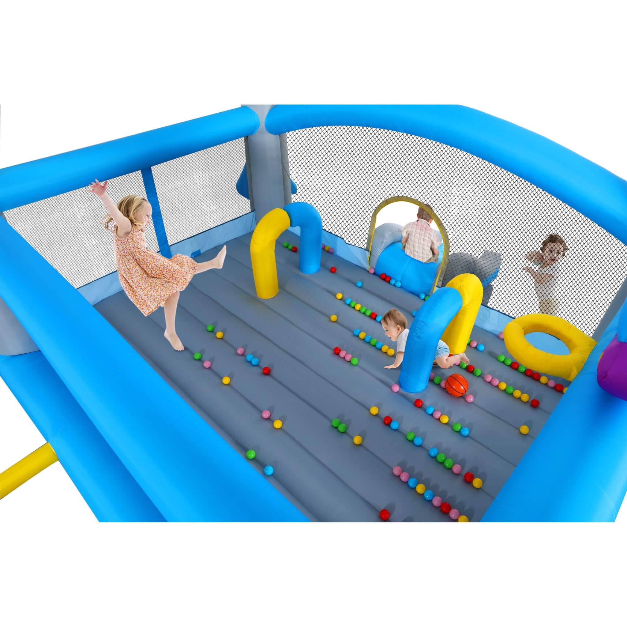 Extra-Large Multifunctional Jump'N Slide Inflatable Bouncer With Blower (SAK81243)