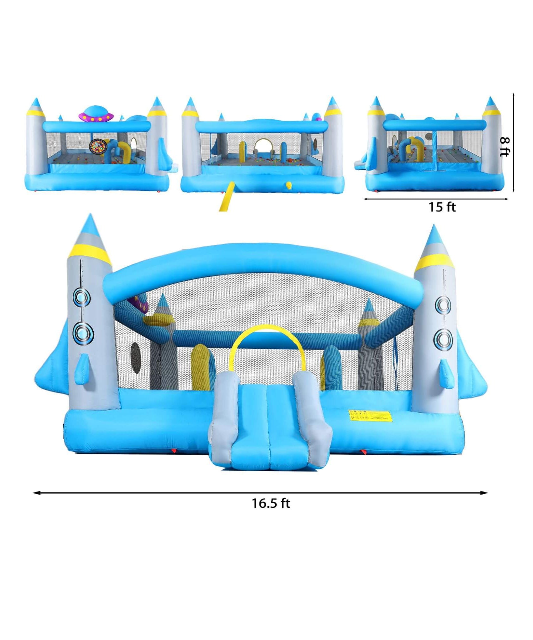 Extra-Large Multifunctional Jump'N Slide Inflatable Bouncer With Blower (SAK81243)