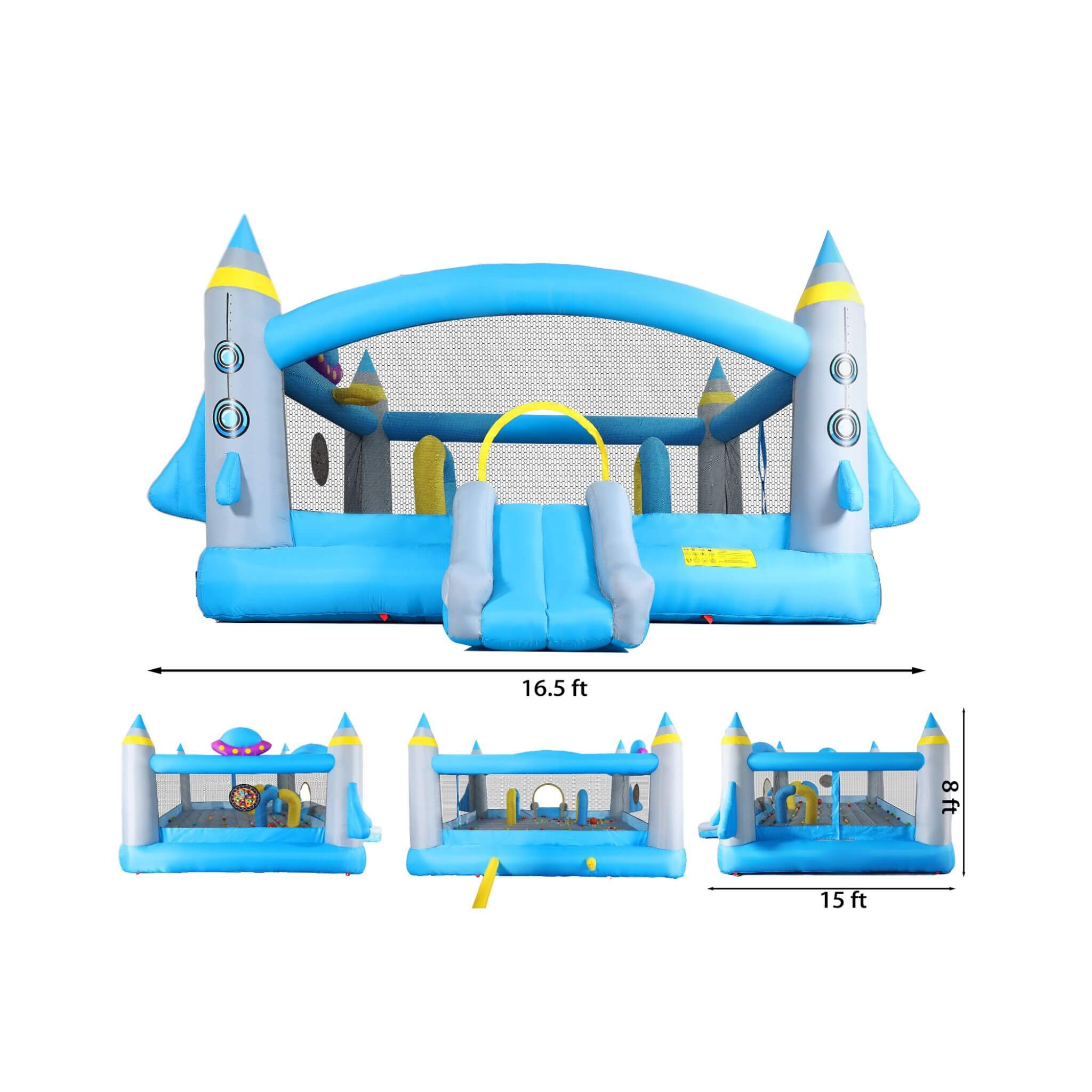 Extra-Large Multifunctional Jump'N Slide Inflatable Bouncer With Blower (SAK81243)