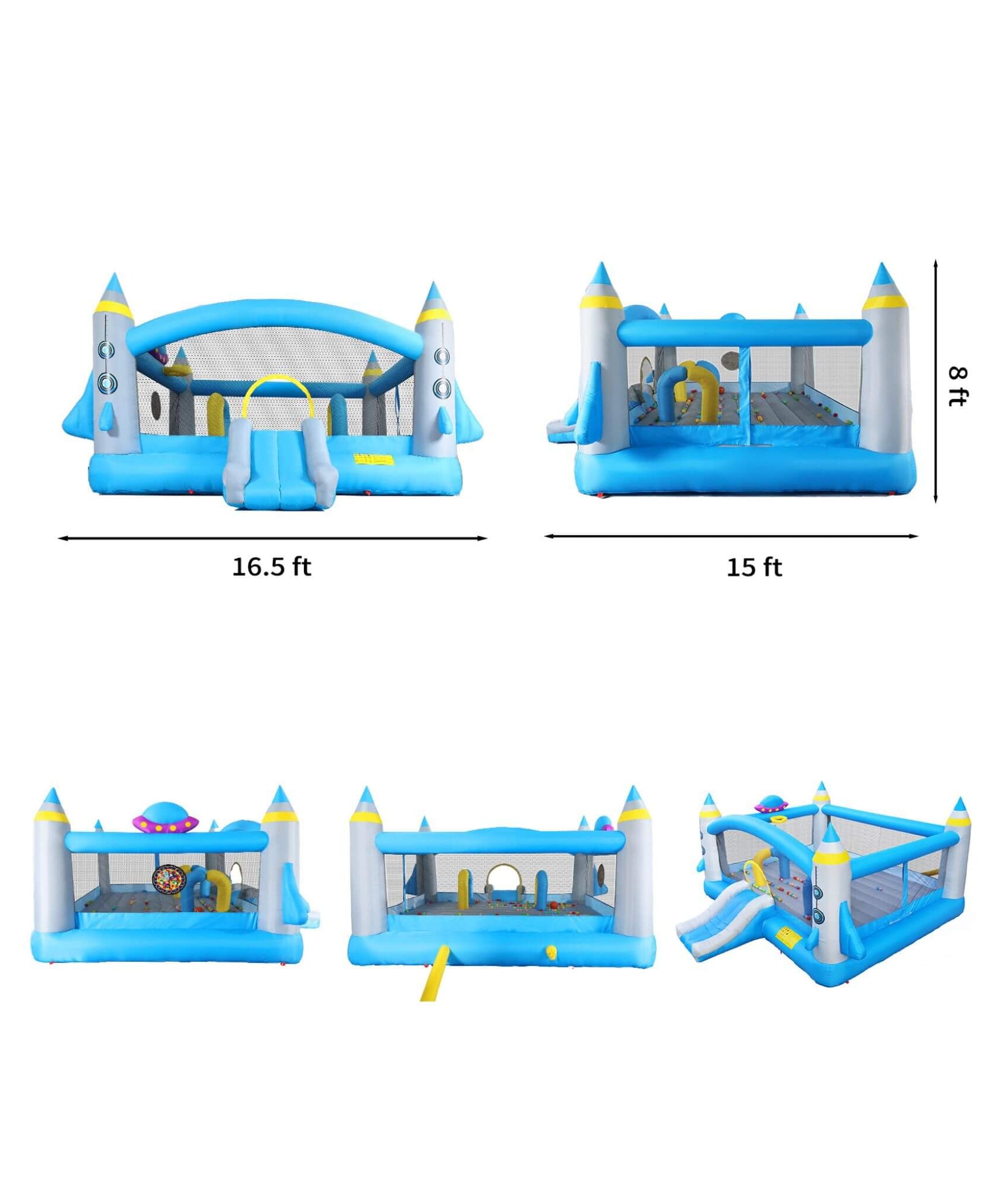 Extra-Large Multifunctional Jump'N Slide Inflatable Bouncer With Blower (SAK81243)