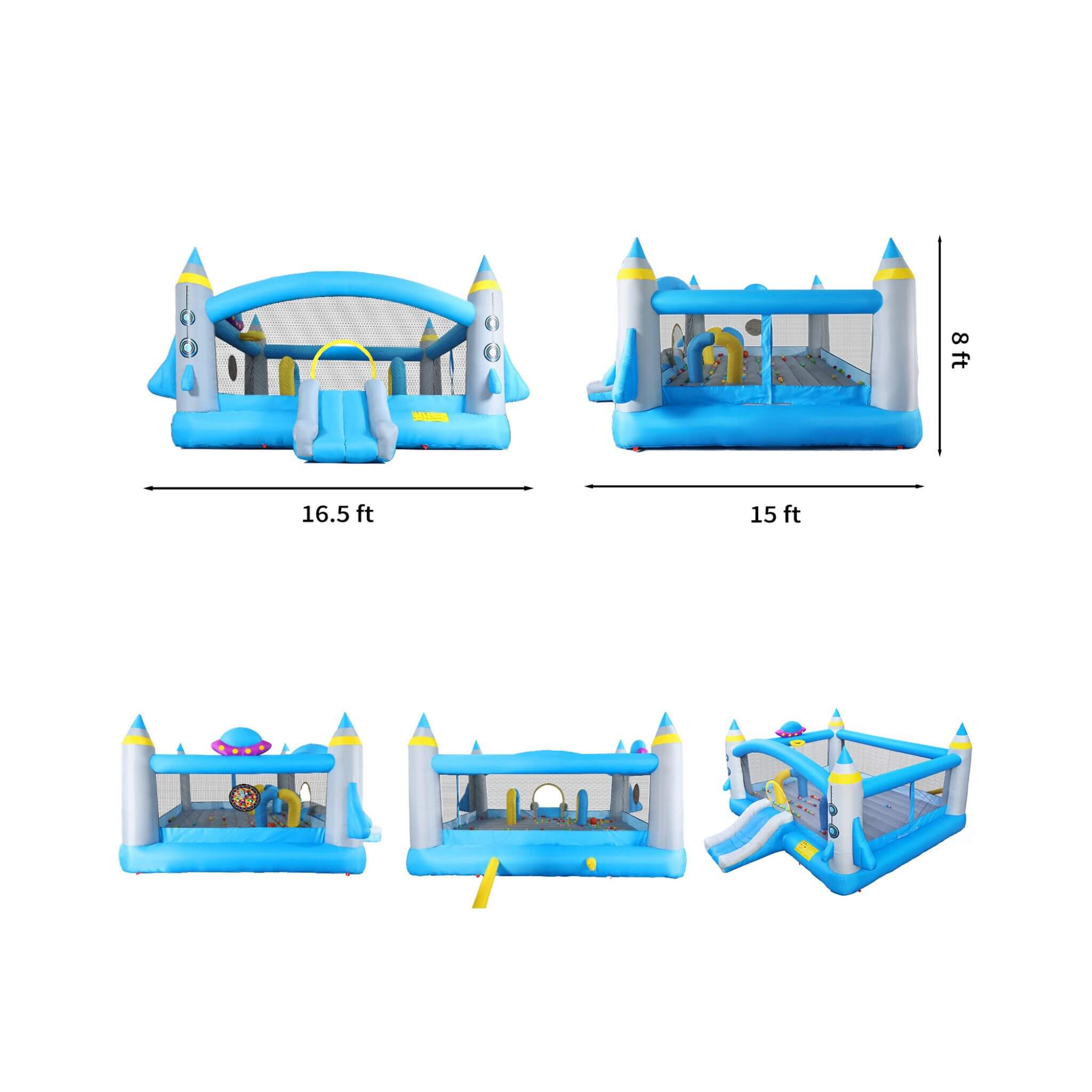 Extra-Large Multifunctional Jump'N Slide Inflatable Bouncer With Blower (SAK81243)