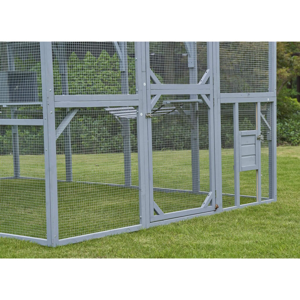 Alora Extra Large Outdoor Cat Kitten Playpen House With Platforms, And Waterproof Cover (SAK55092)