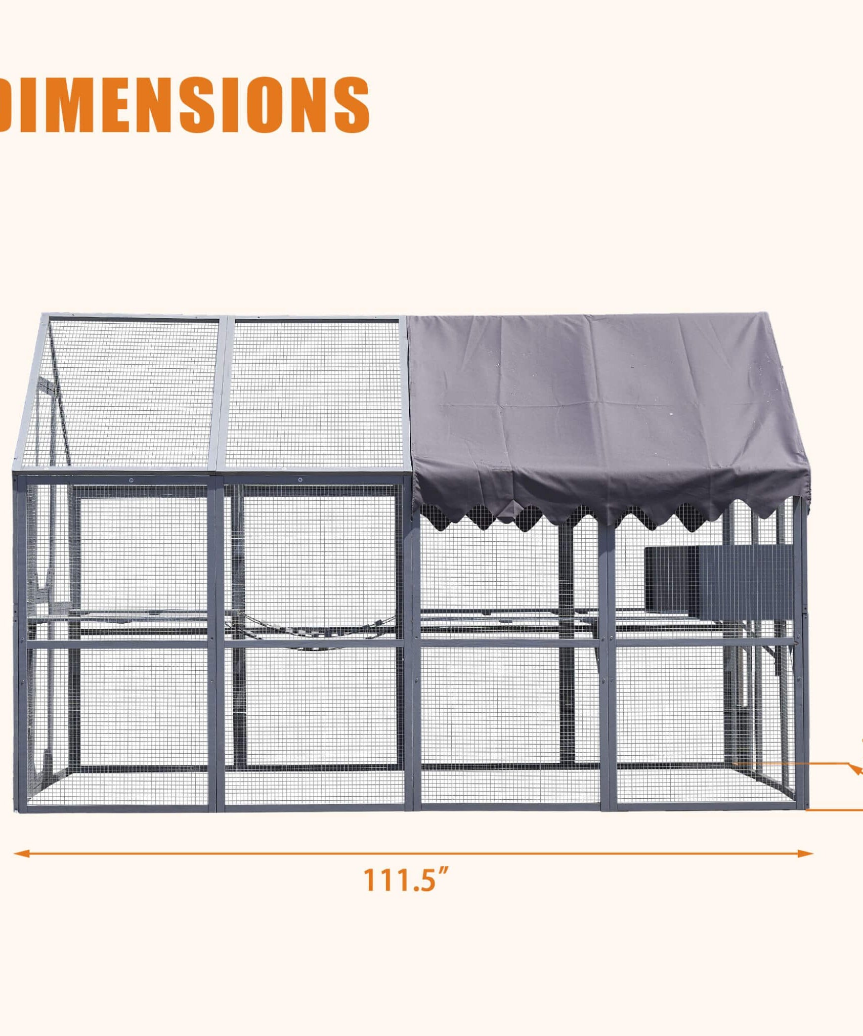 Alora Extra Large Outdoor Cat Kitten Playpen House With Platforms, And Waterproof Cover (SAK55092)