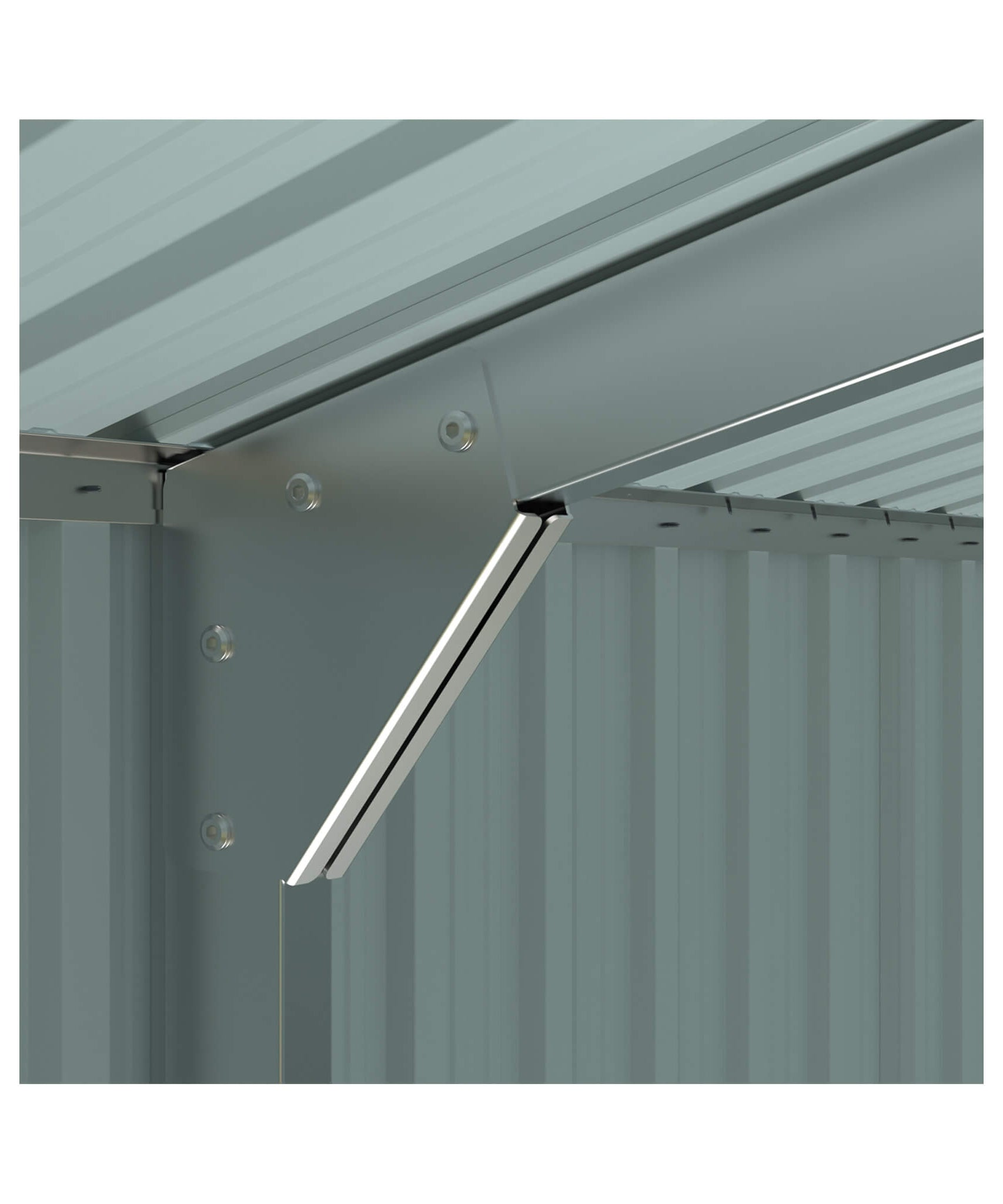 Alora Extra-Large Outdoor Galvanized Steel Outdoor Storage Shed With Skylight Roof (SAK42671)