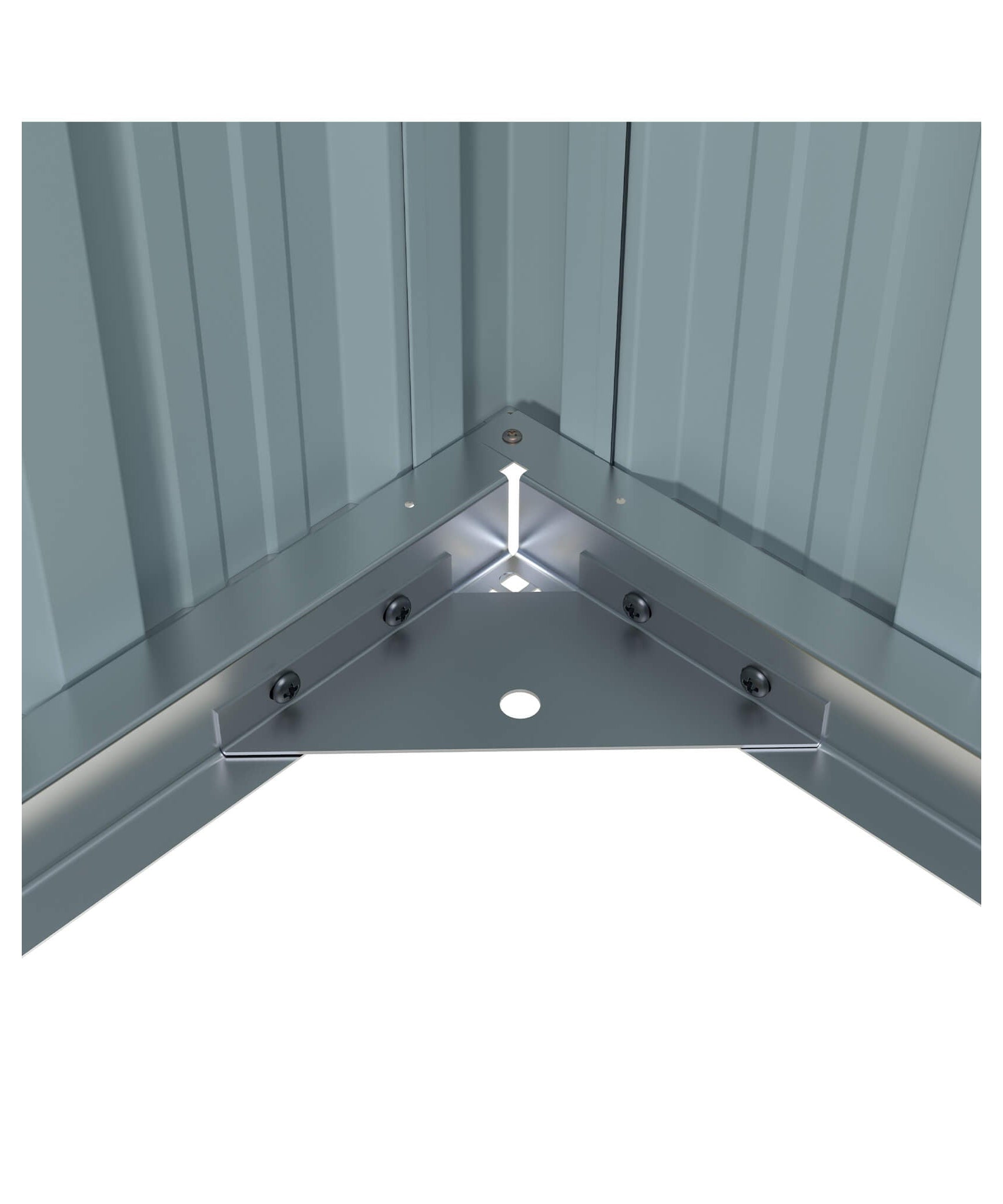 Alora Extra-Large Outdoor Galvanized Steel Outdoor Storage Shed With Skylight Roof (SAK42671)