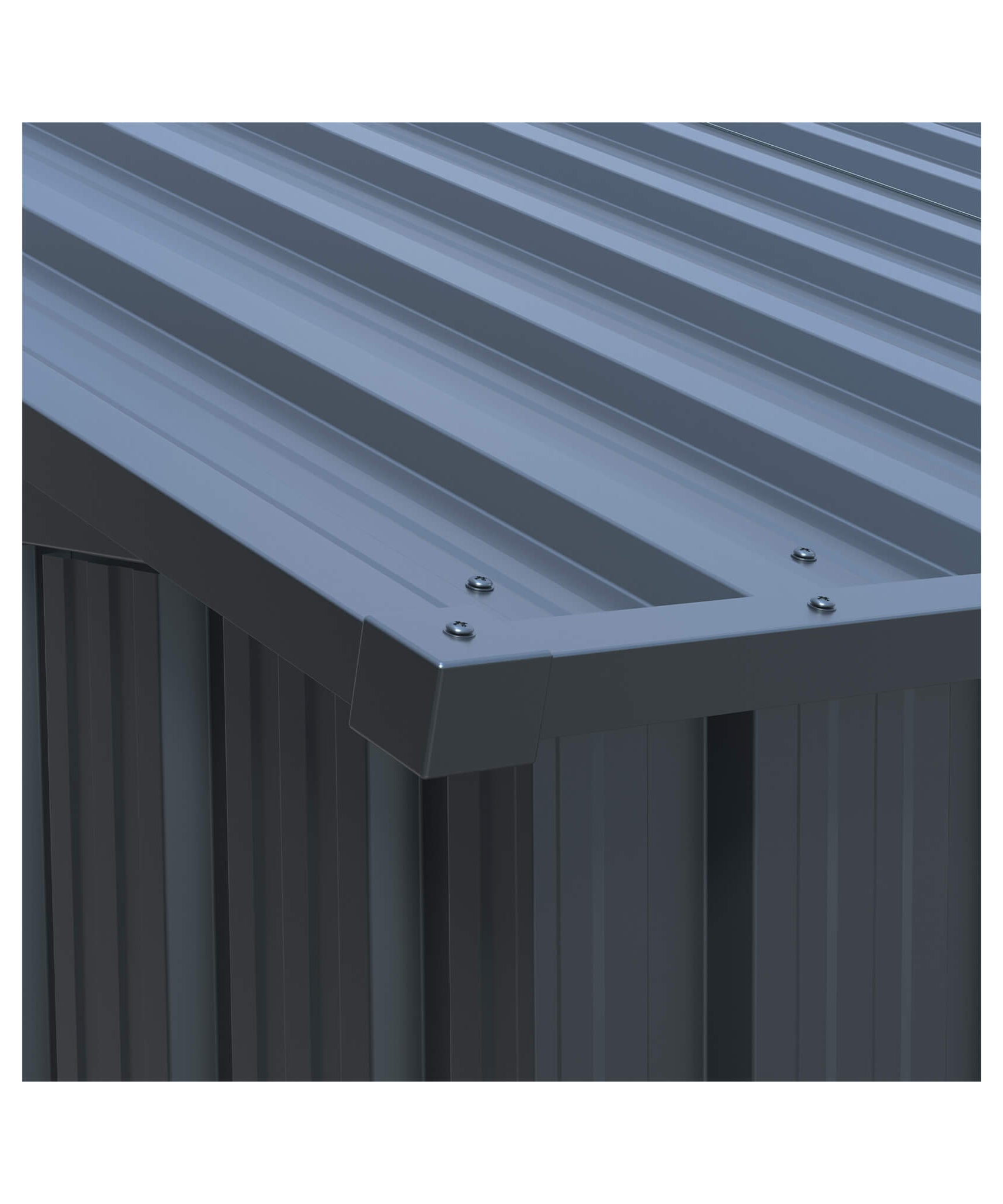 Alora Extra-Large Outdoor Galvanized Steel Outdoor Storage Shed With Skylight Roof (SAK42671)