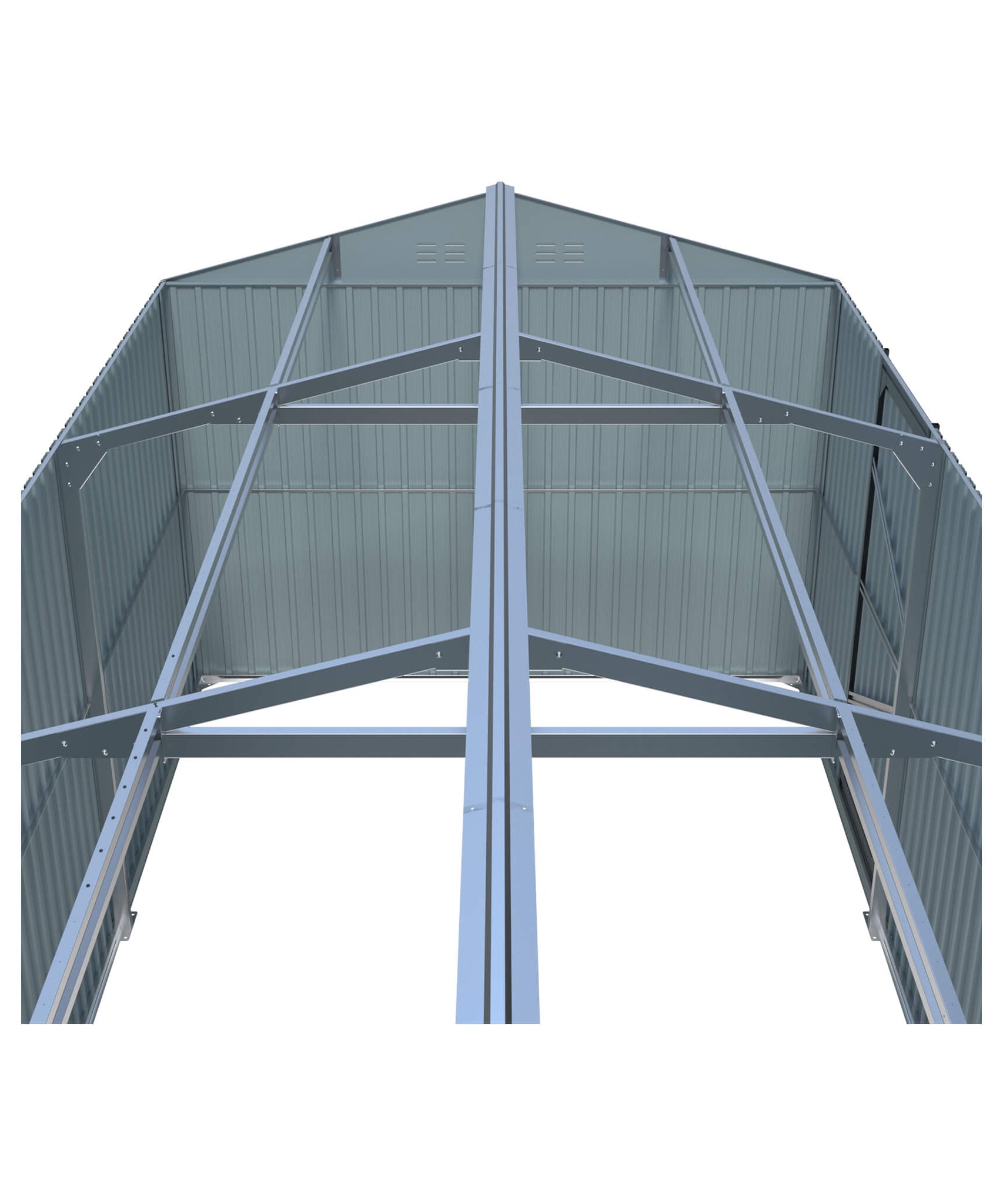 Alora Extra-Large Outdoor Galvanized Steel Outdoor Storage Shed With Skylight Roof (SAK42671)