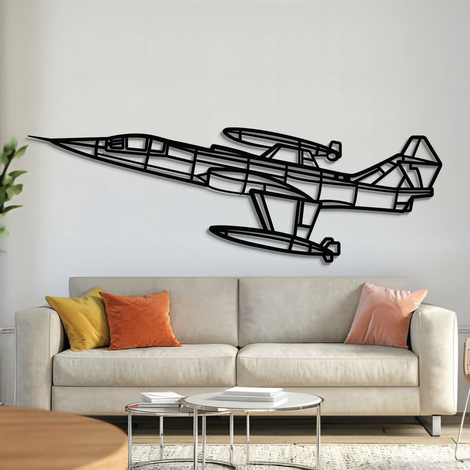 F-104G Starfighter Winkel-Metall-Wandkunst – NCP0562
