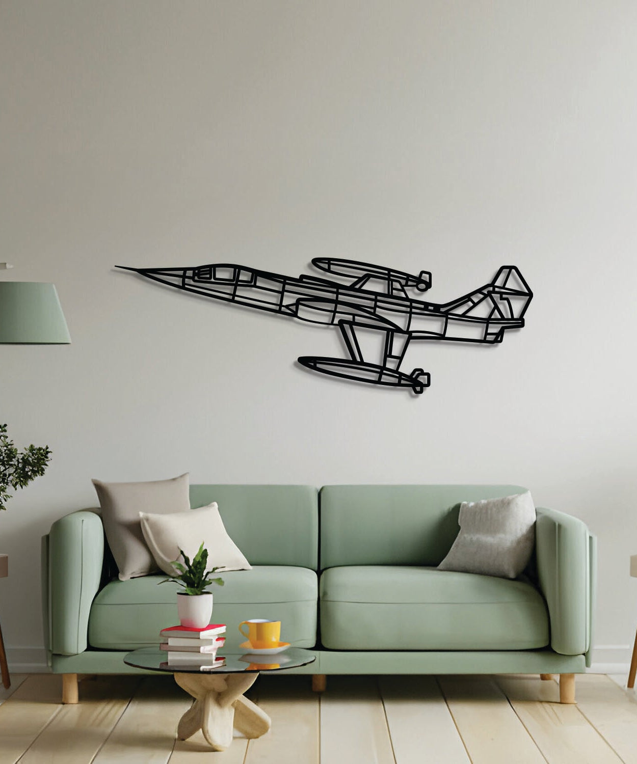 F-104G Starfighter Winkel-Metall-Wandkunst – NCP0562
