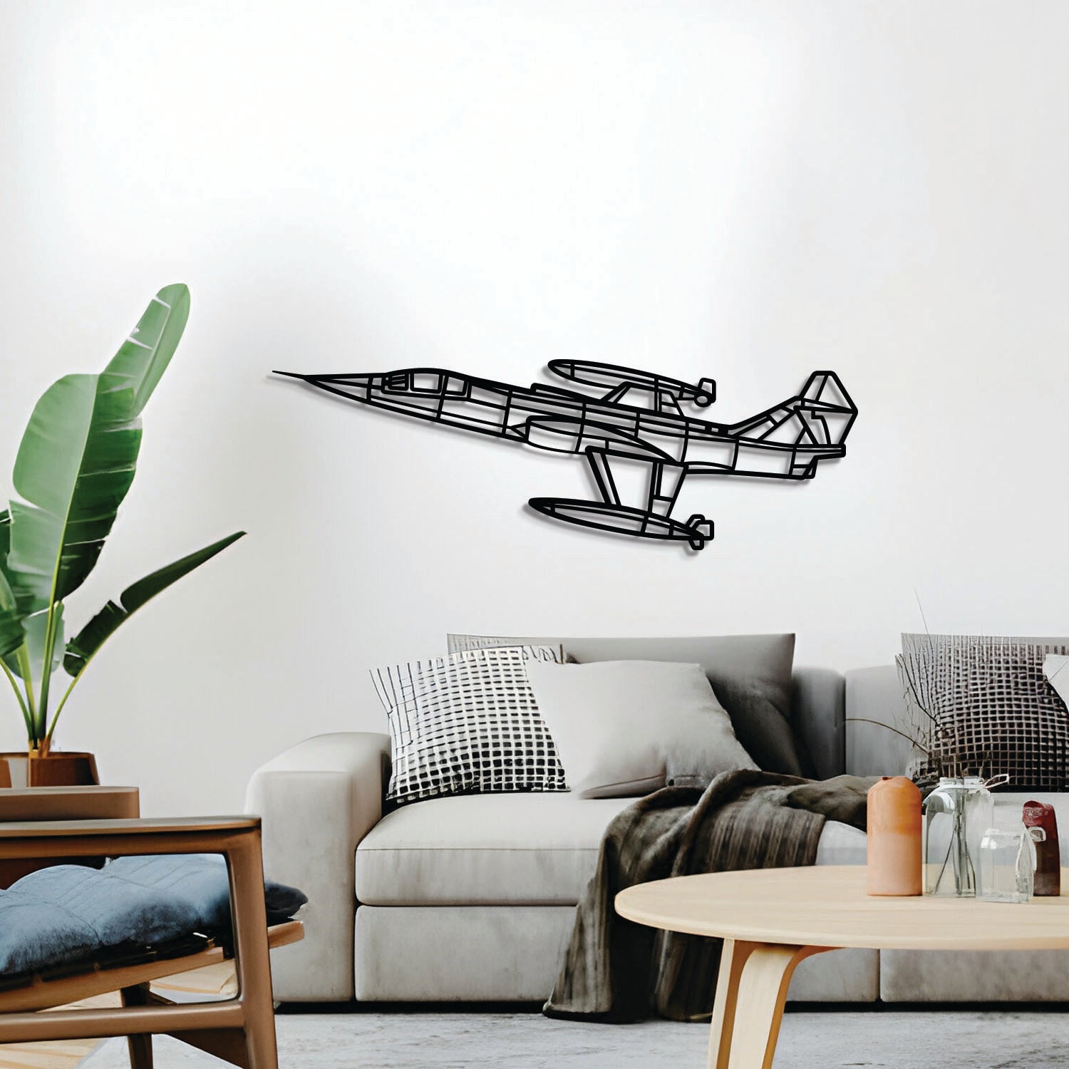 F-104G Starfighter Winkel-Metall-Wandkunst – NCP0562