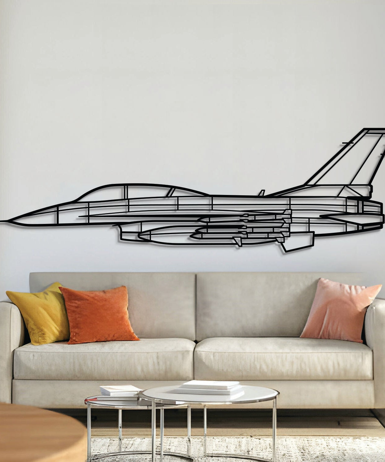 F-16D Metall-Flugzeug Wandkunst - NCP0476