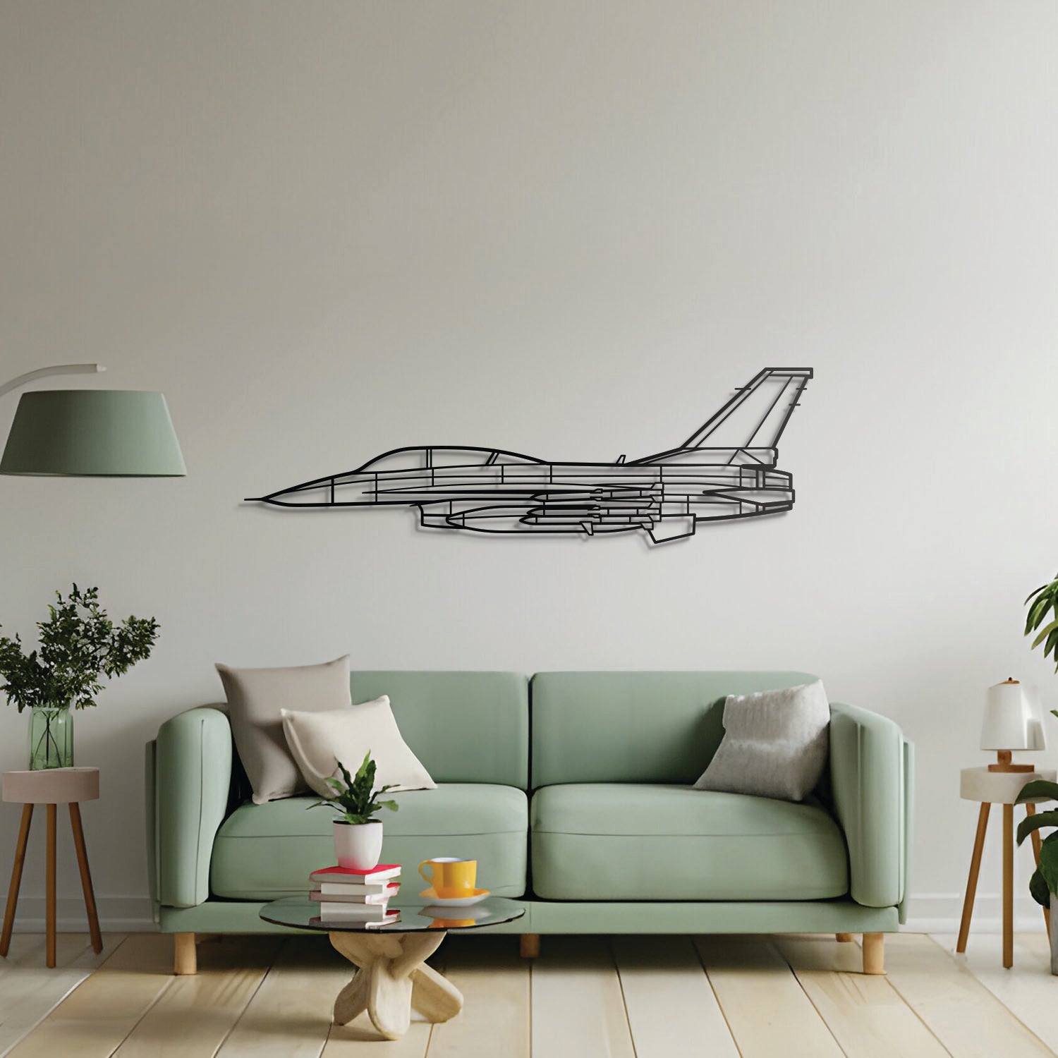 F-16D Metall-Flugzeug Wandkunst - NCP0476