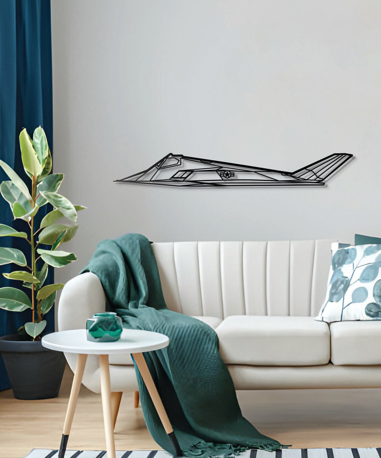 F-117 Nighthawk Metallflugzeug Wandkunst – NCP0084