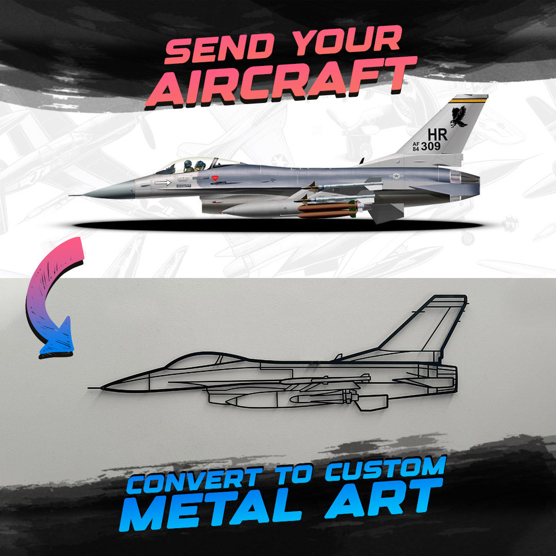 Ihre personalisierte Flugzeug-Metallwandkunst - NCP0201