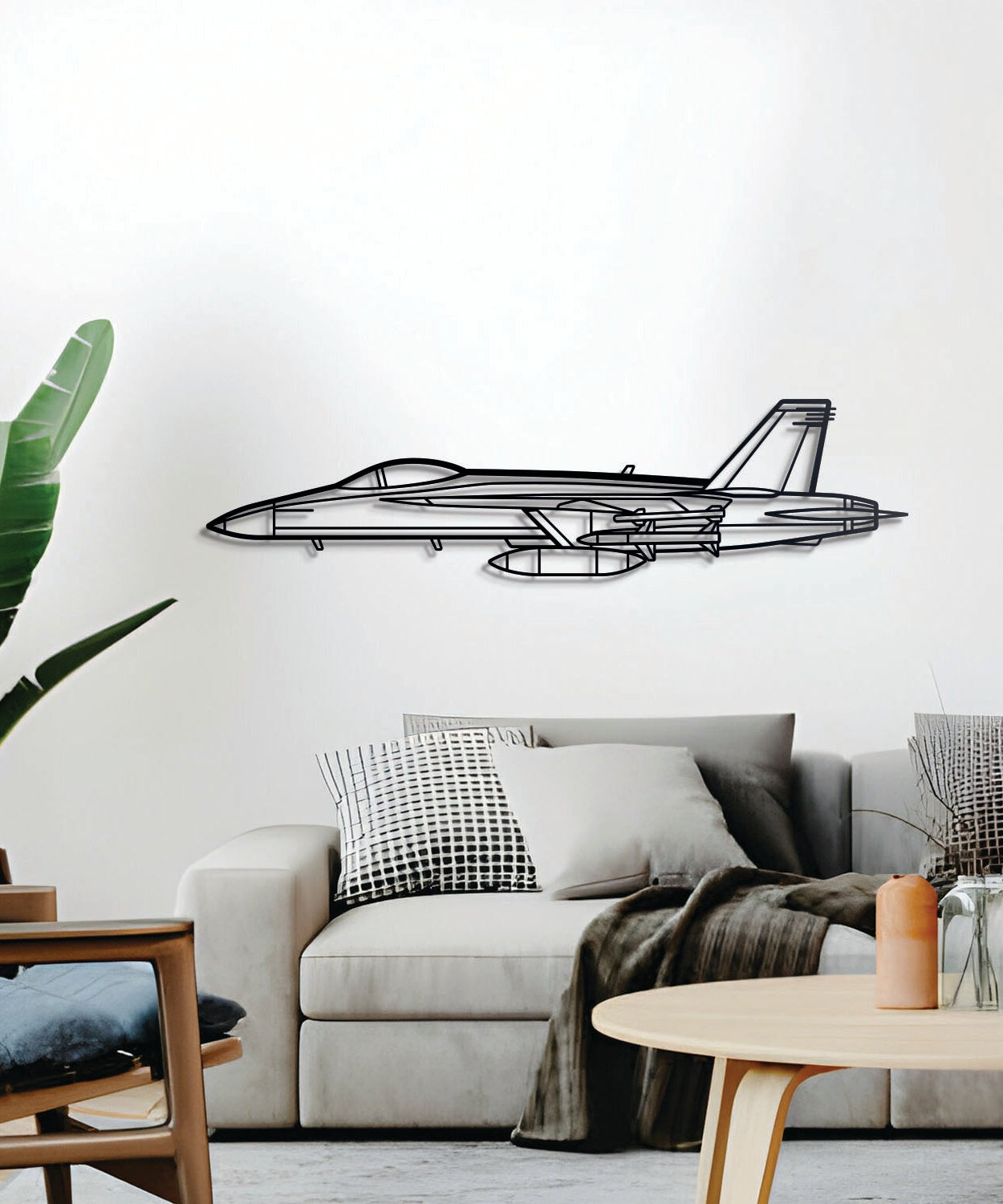 F-18 Hornet Metallflugzeug Wandkunst - NCP0077
