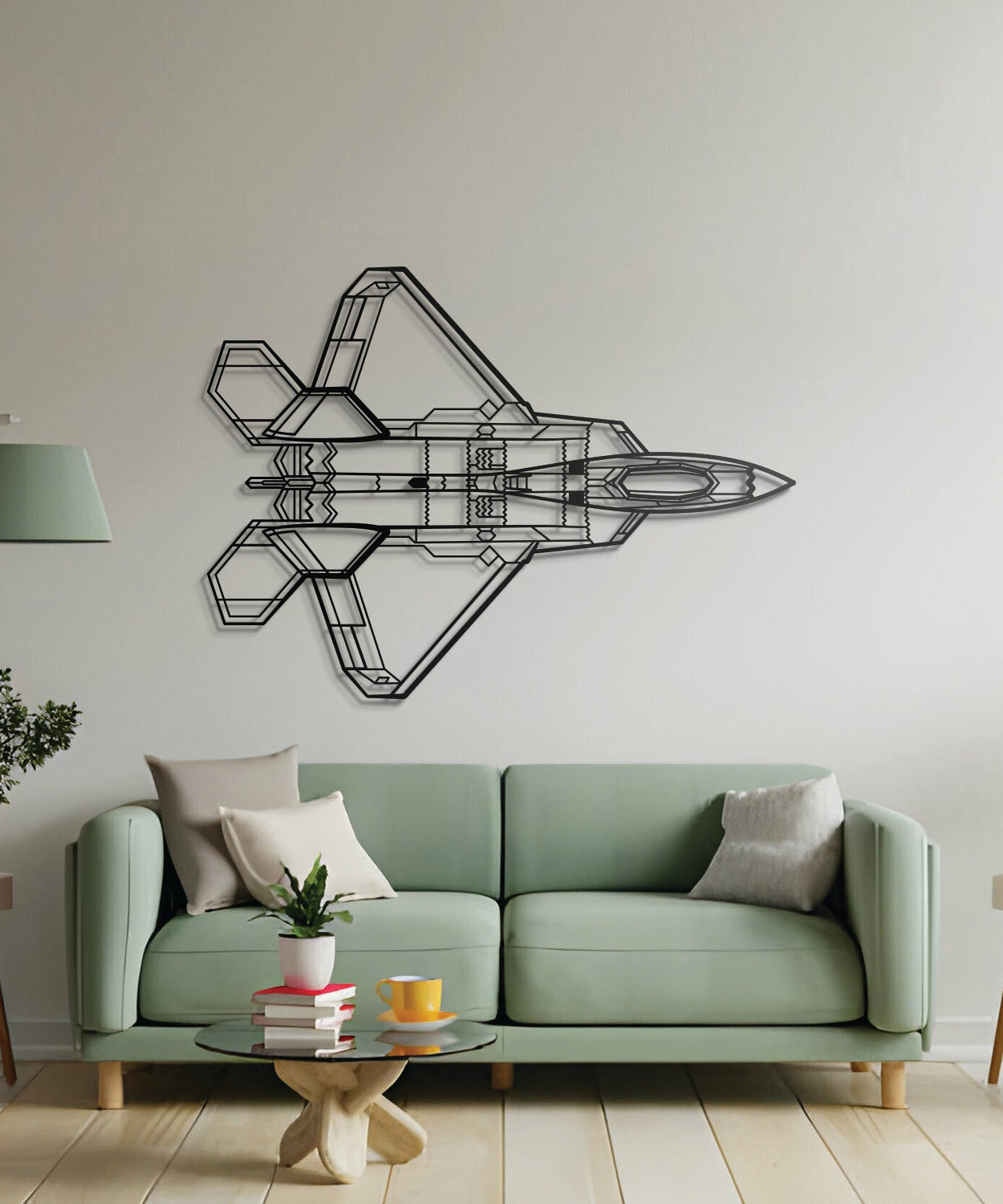 F-22 Raptor Top Metallflugzeug Wandkunst - NCP0080
