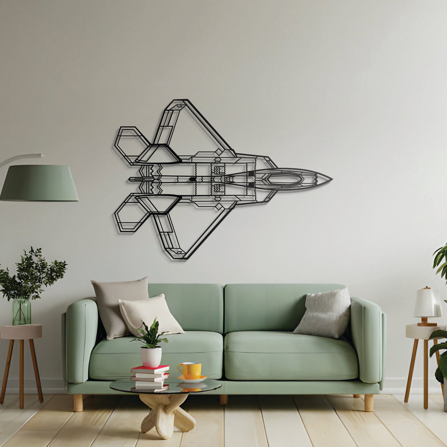 F-22 Raptor Top Metal Aircraft Wall Art - NCP0080