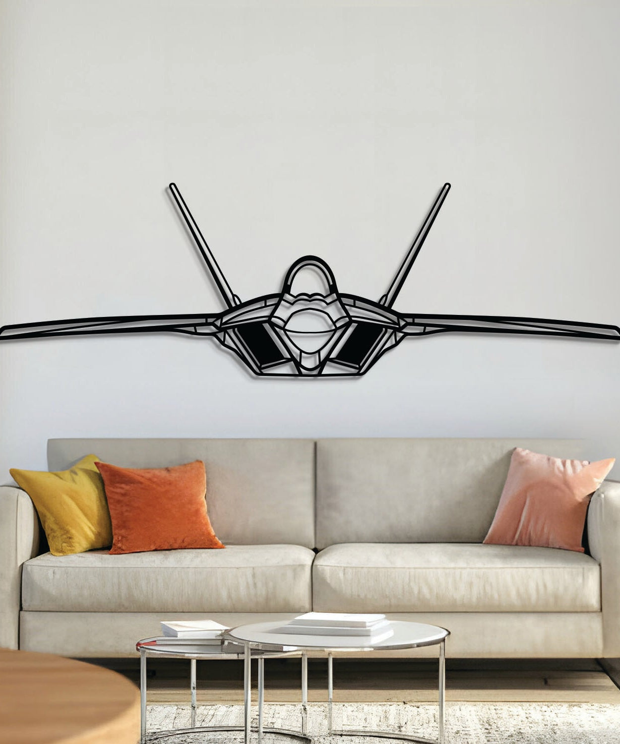 F-22 Raptor Front Metallflugzeug Wandkunst - NCP0079
