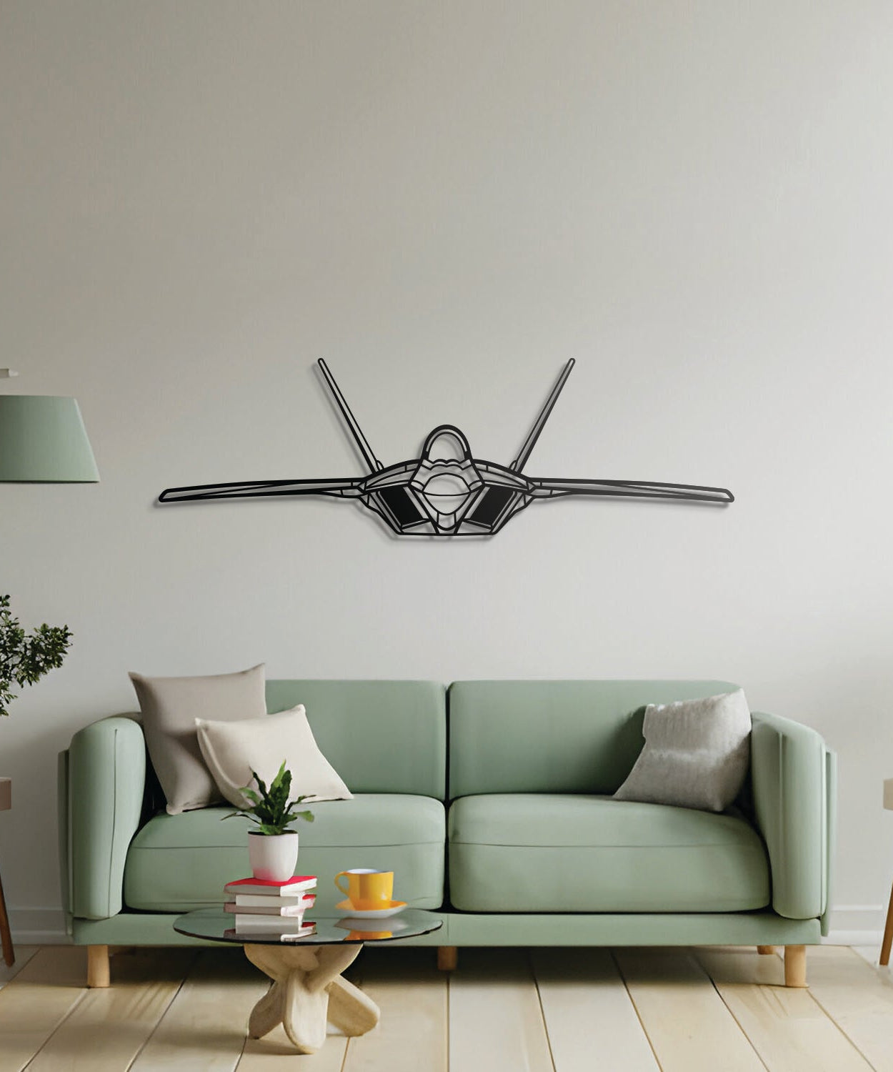 F-22 Raptor Front Metallflugzeug Wandkunst - NCP0079