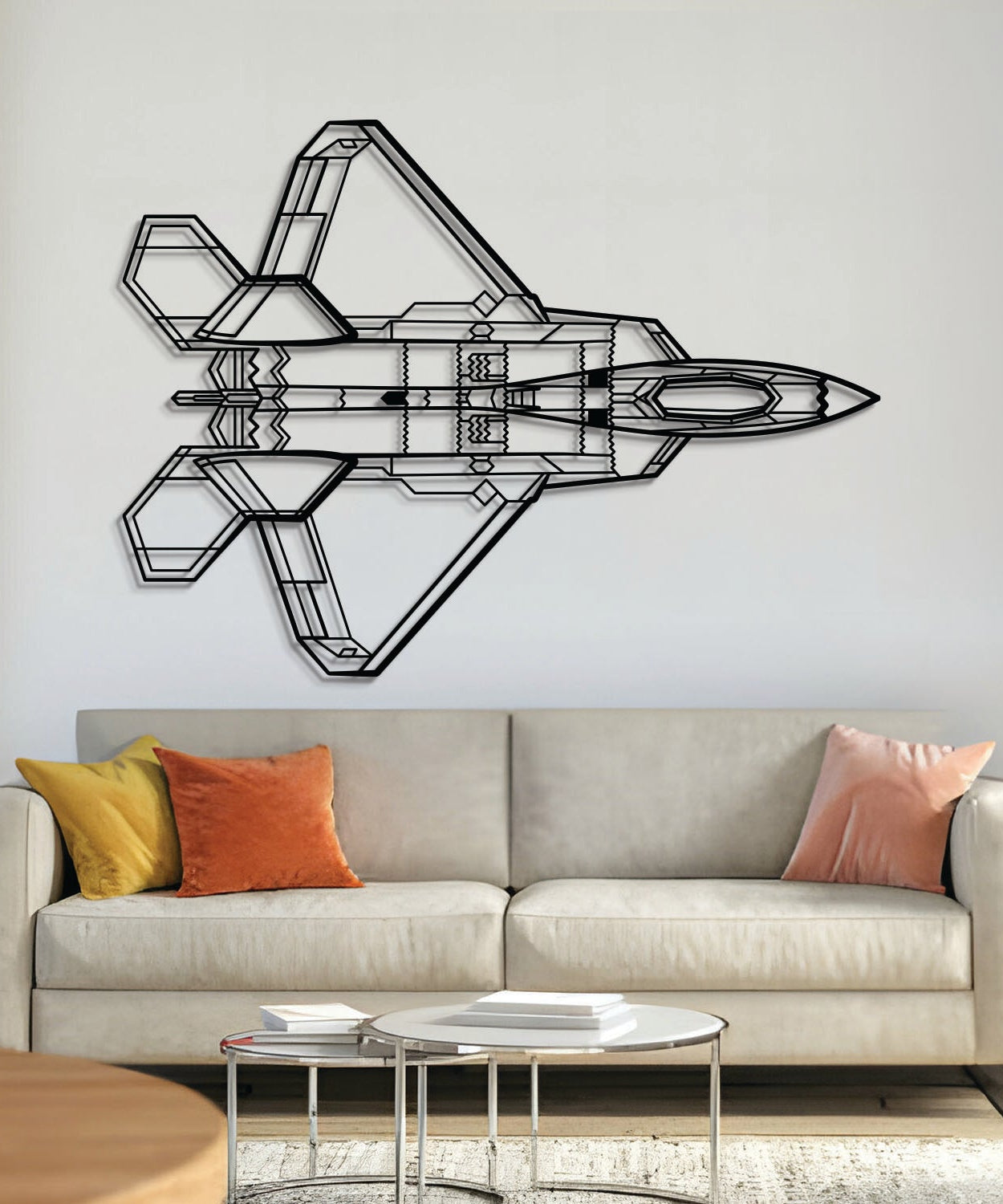 F-22 Raptor Top Metallflugzeug Wandkunst - NCP0080