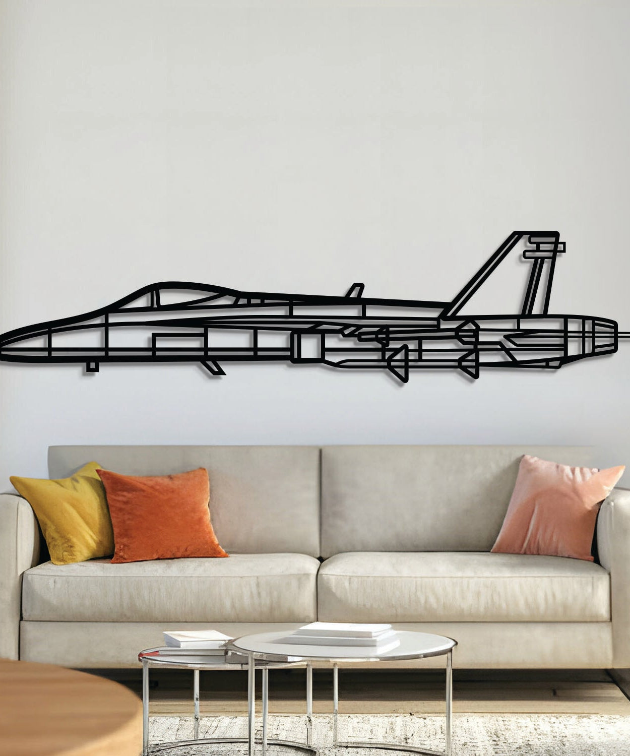 FA18-A Hornet Metall-Wandbild Flugzeug - NCP0563