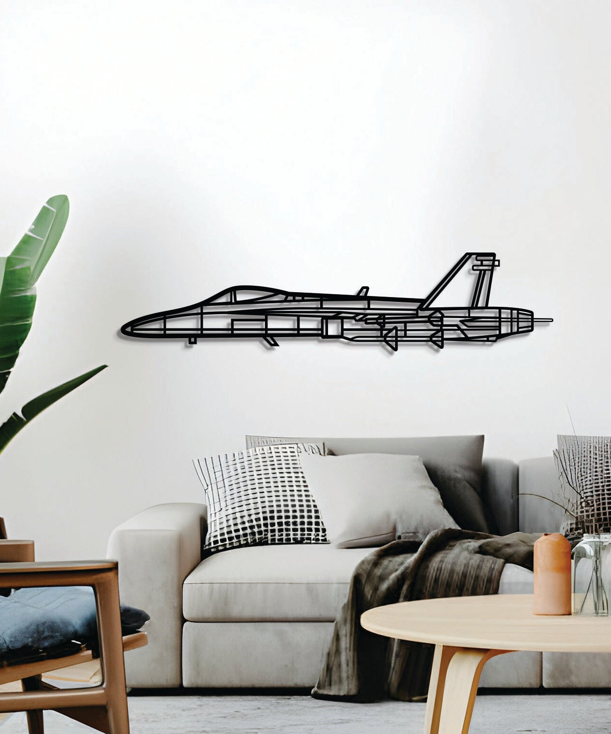 FA18-A Hornet Metall-Wandbild Flugzeug - NCP0563