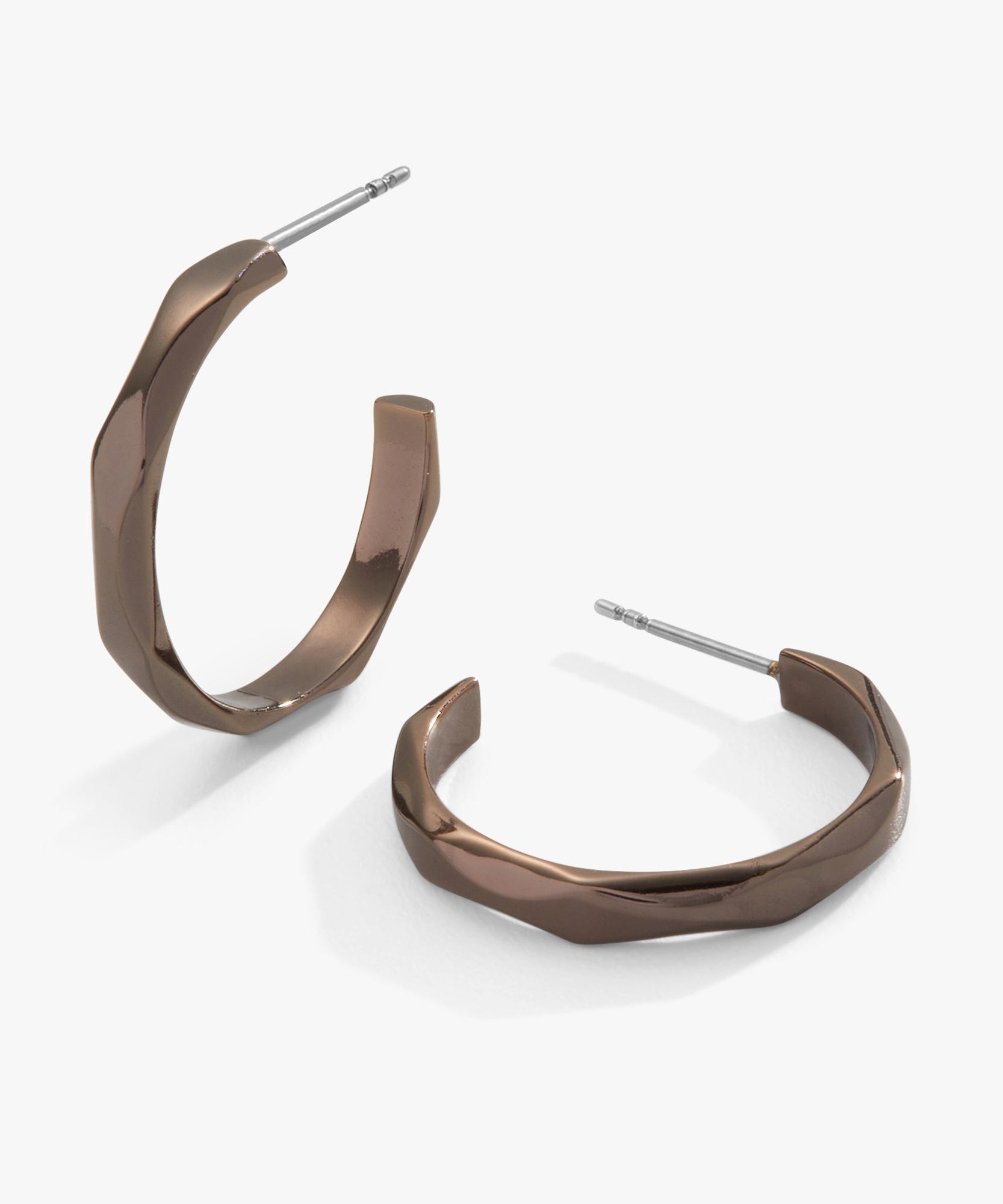 Faceted Hoop Earrings